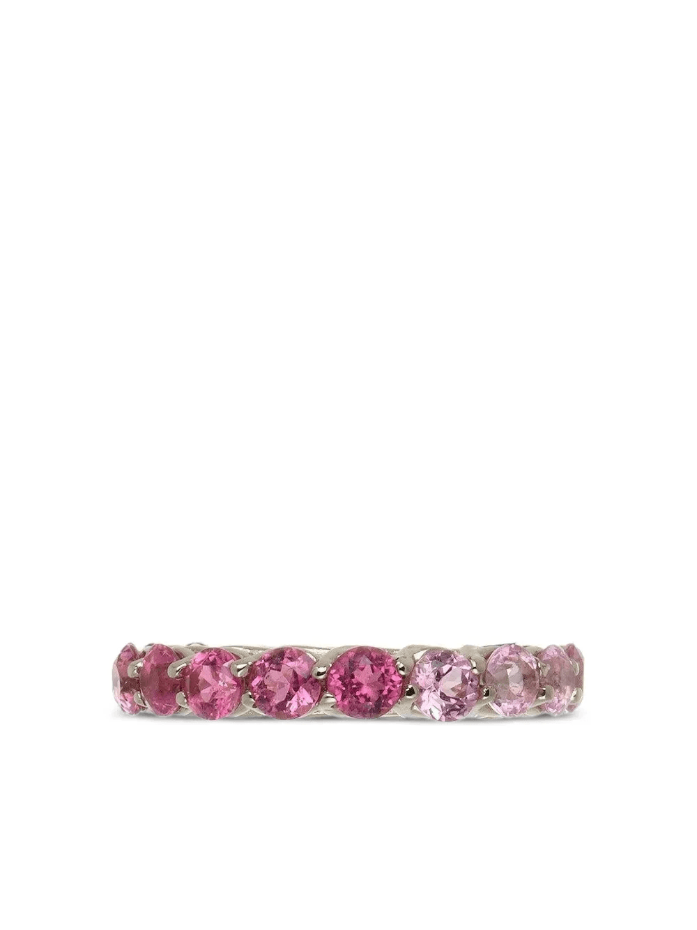 18K white gold rubellite eternity ring - Image 1