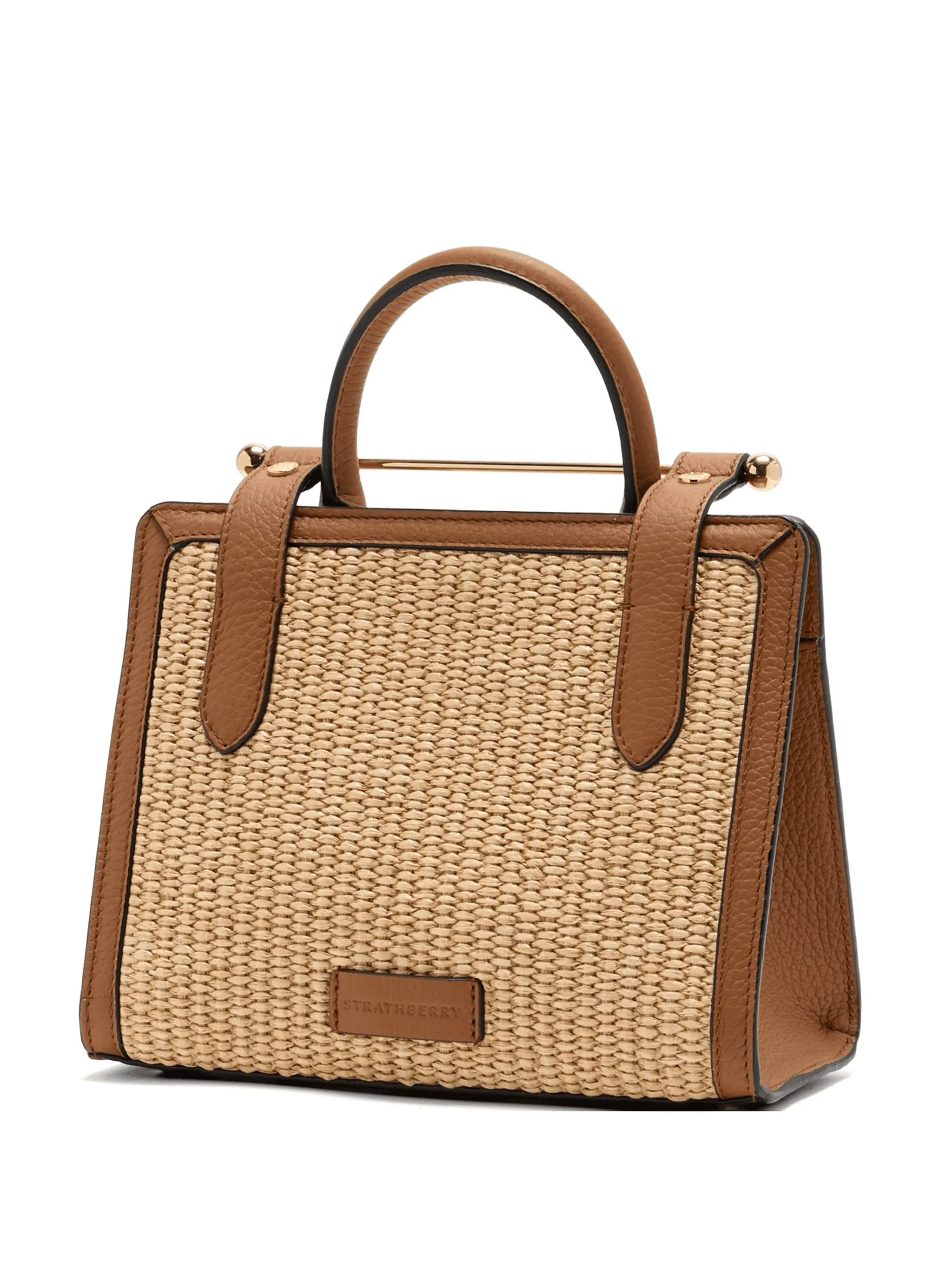 woven detail top handle satchel - Image 1