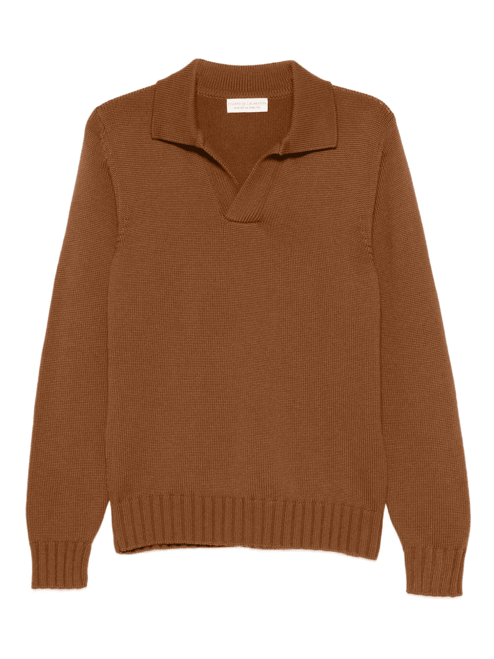 polo-collar wool sweater - Image 1