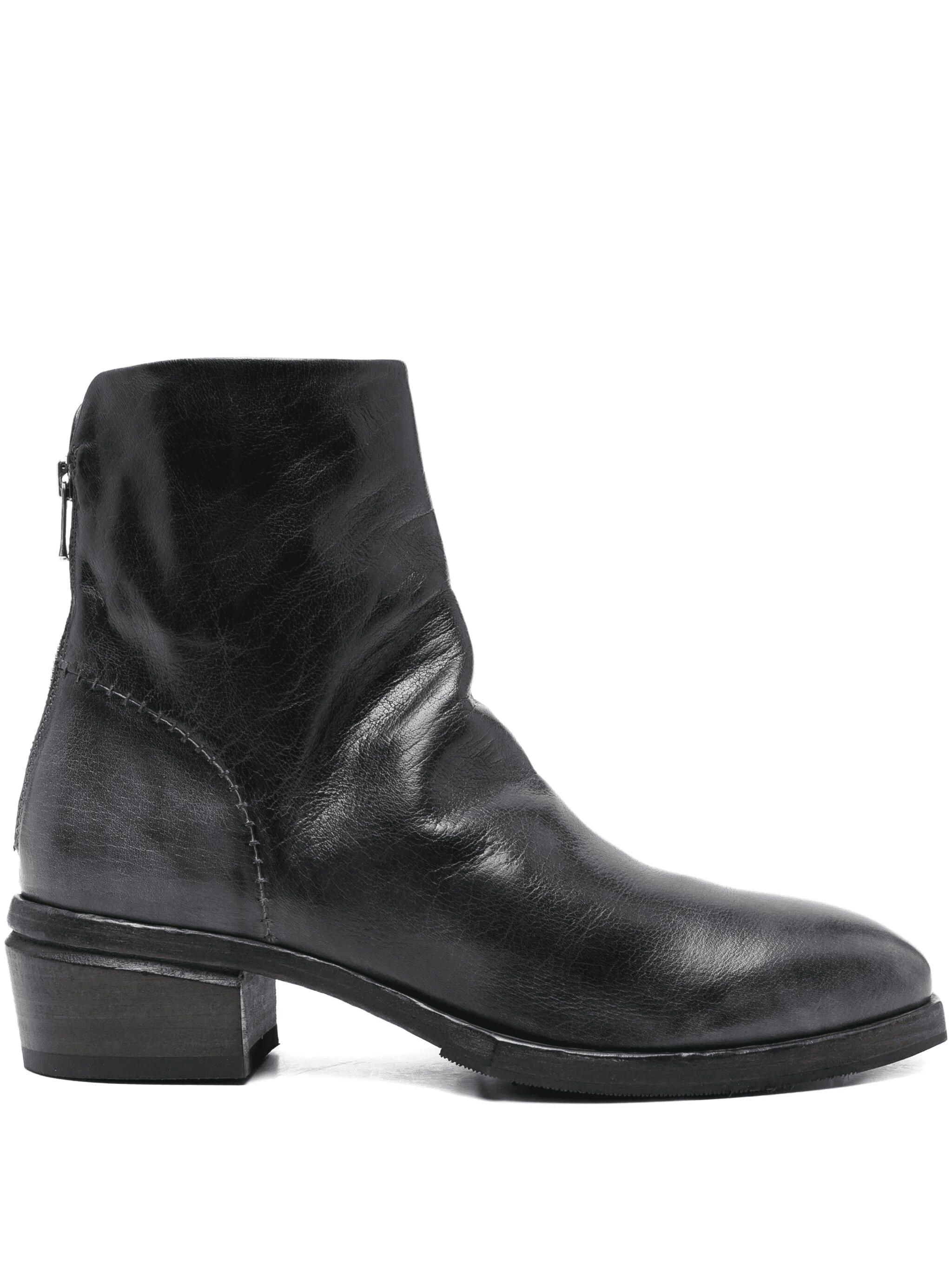 zip-detail leather boots - Image 1