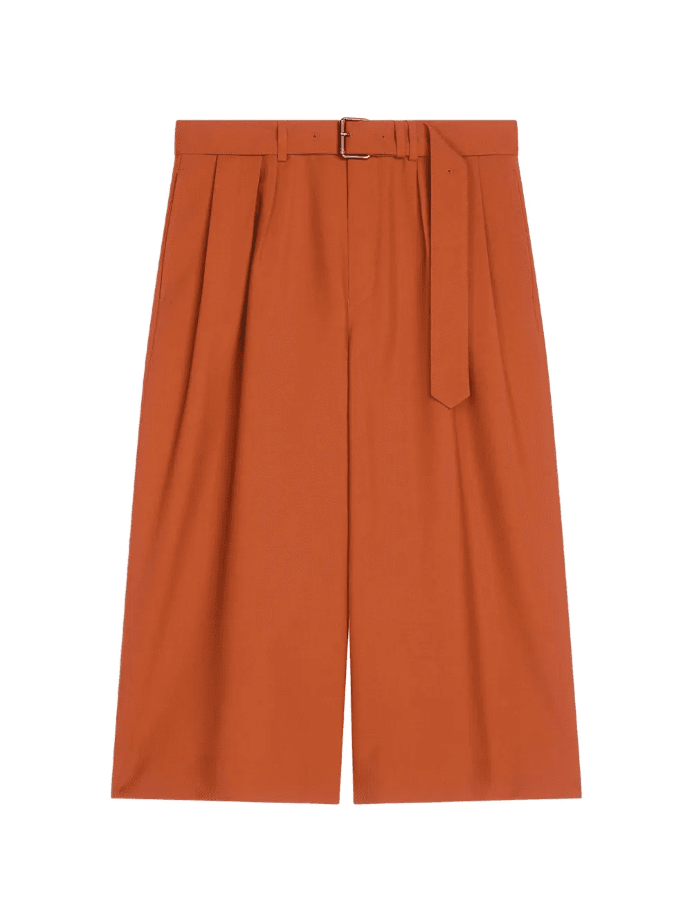 belted wool shorts - Image 1
