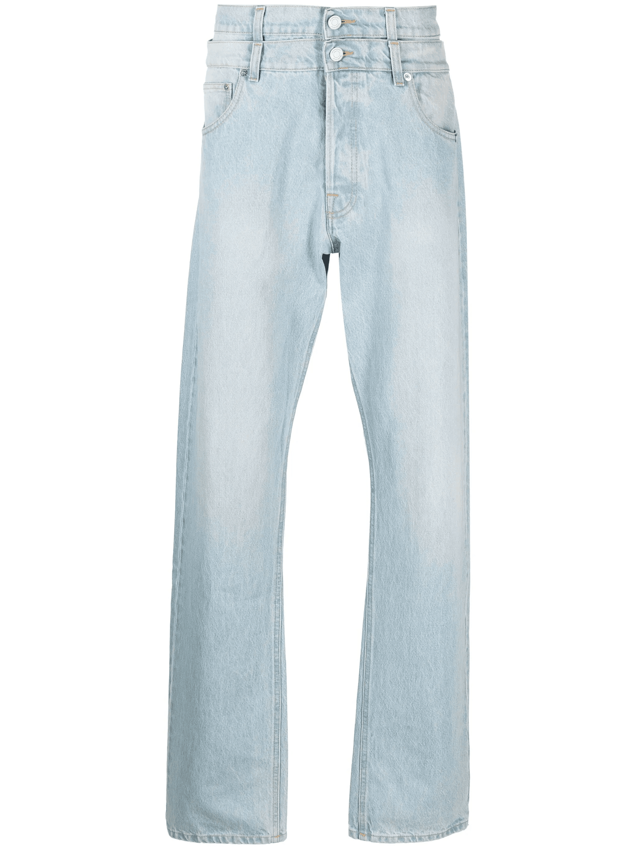 double-layer straight-leg jeans - Image 1