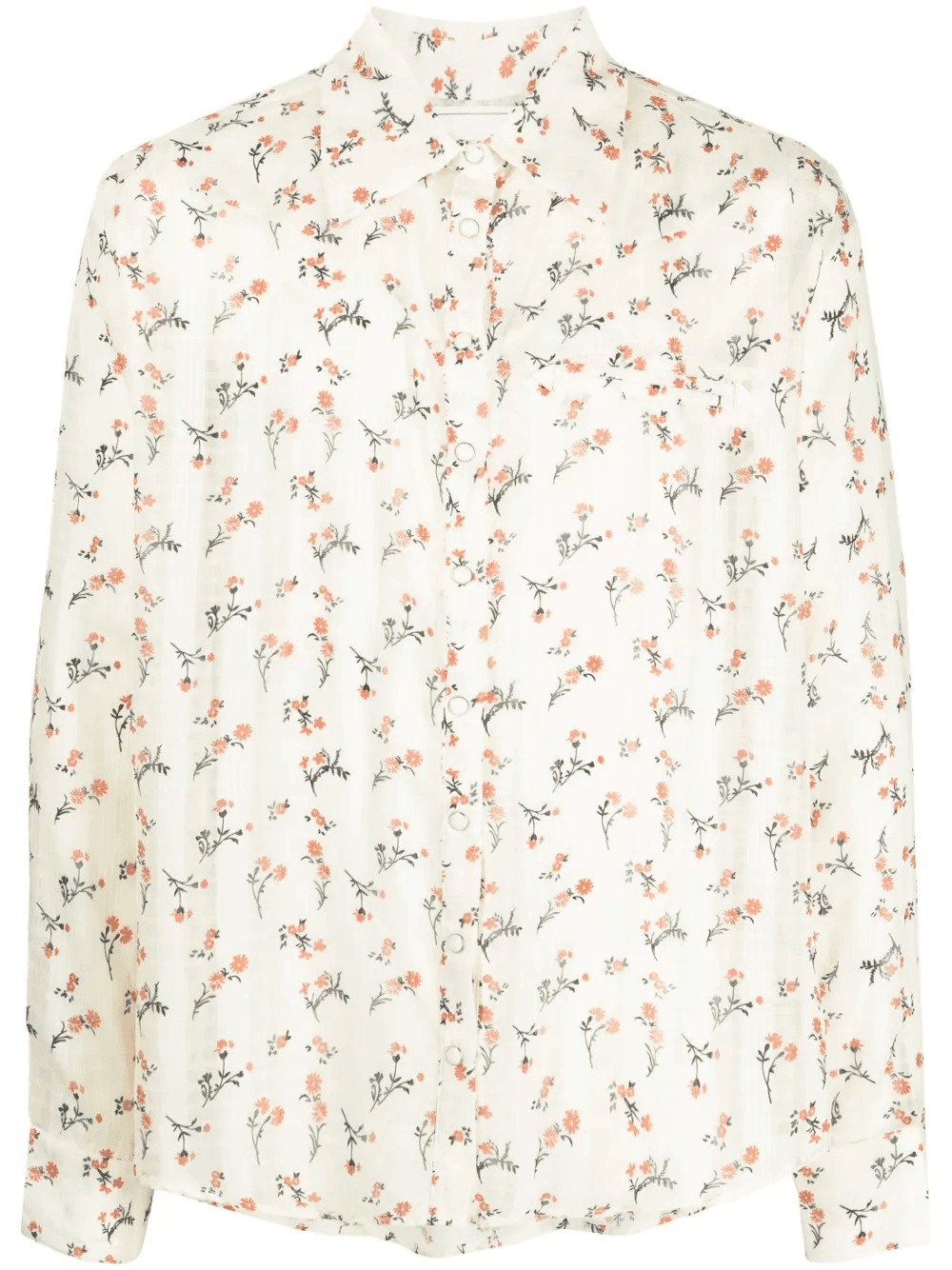 floral-print long-sleeve shirt - Image 1