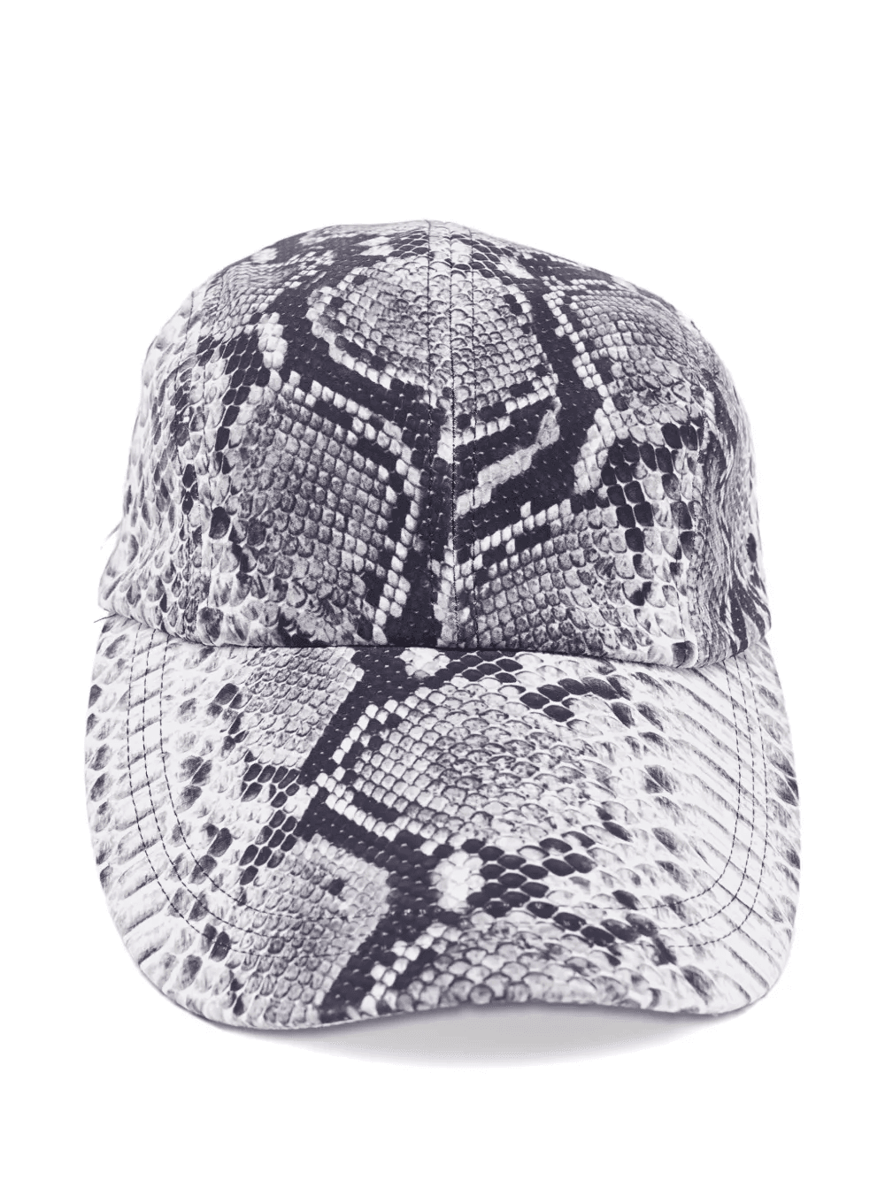 snakeskin-print baseball cap - Image 1