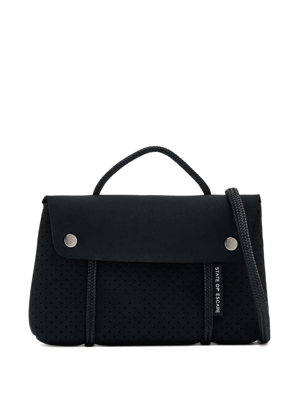 Compass perforated top handle mini cross body bag - Image 1