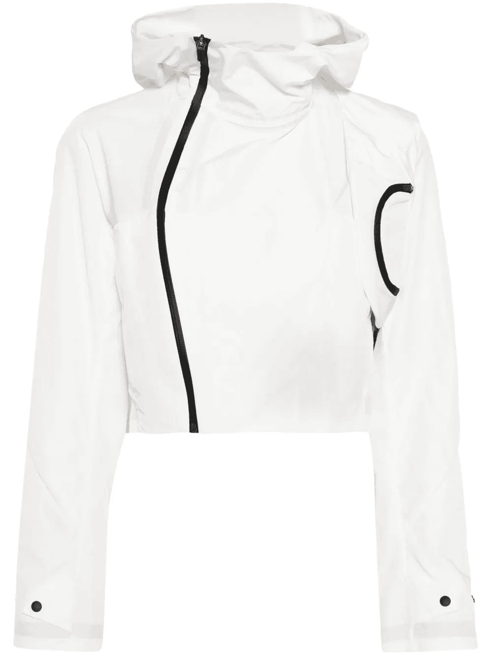 hooded cropped shell jacket - Image 1