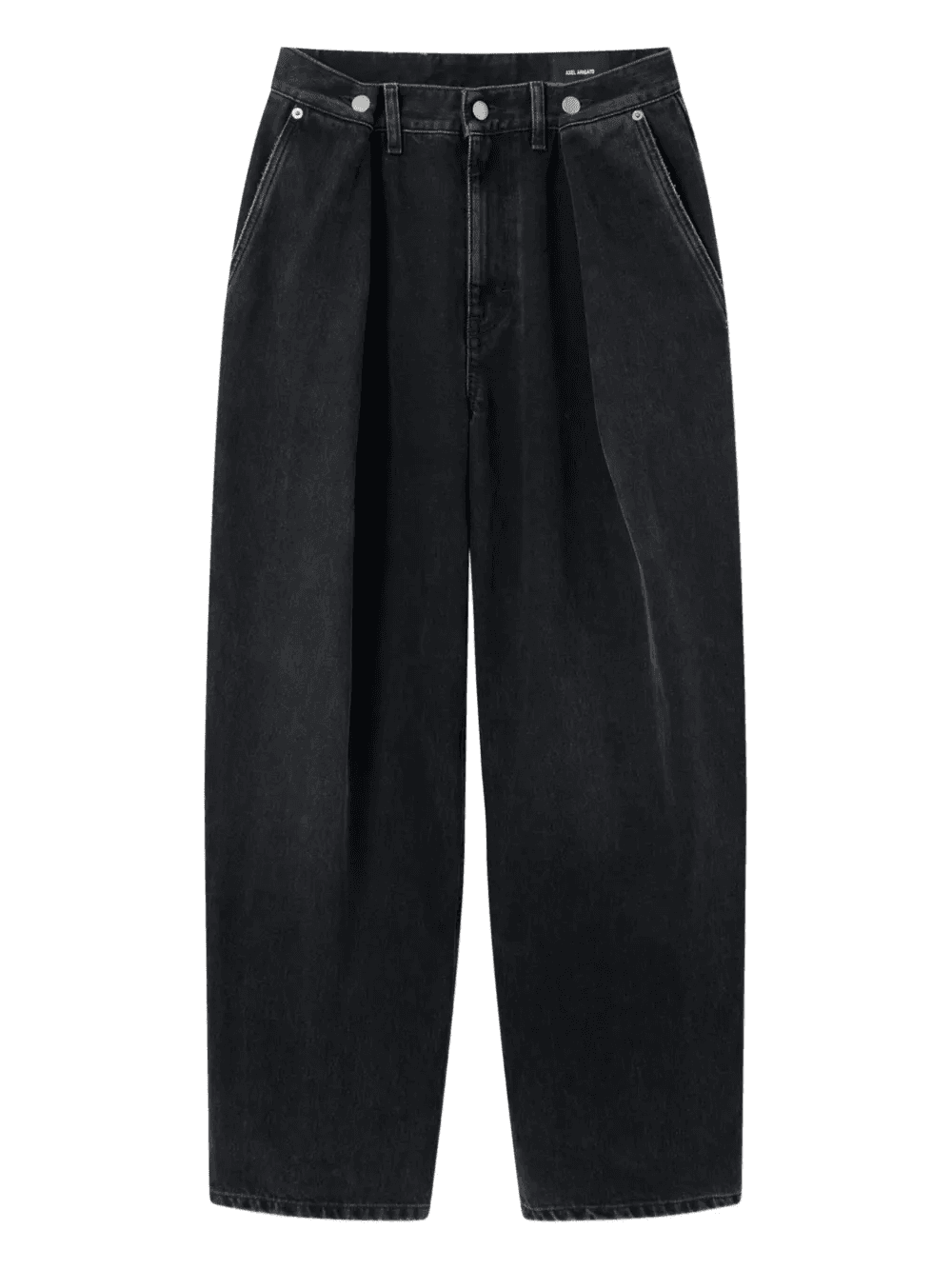 pleated-pockets wide-leg jeans - Image 1