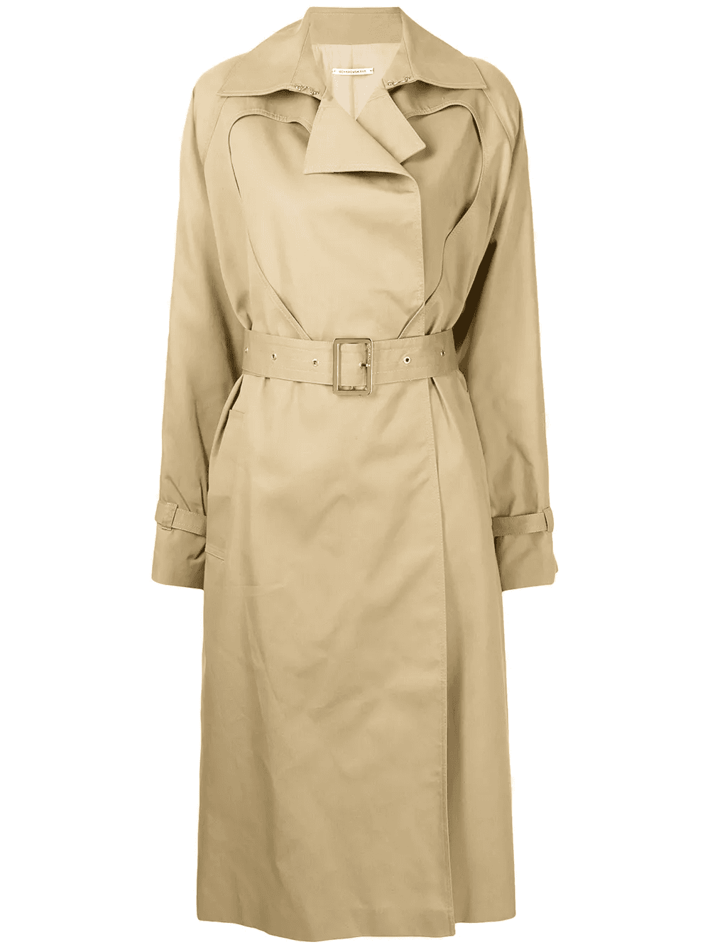 heart-cut belted trench coat - Image 1