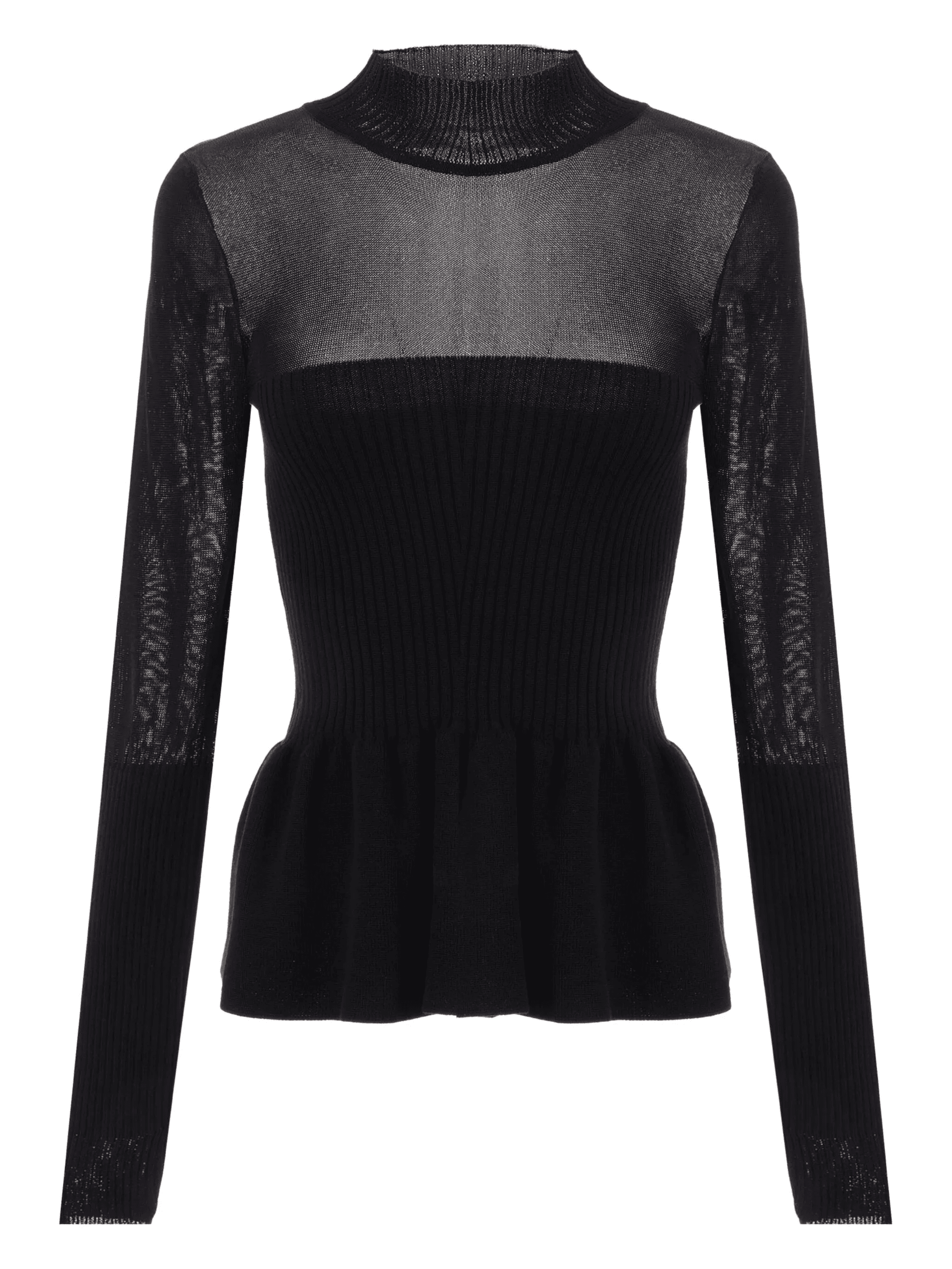 knitted peplum top - Image 1