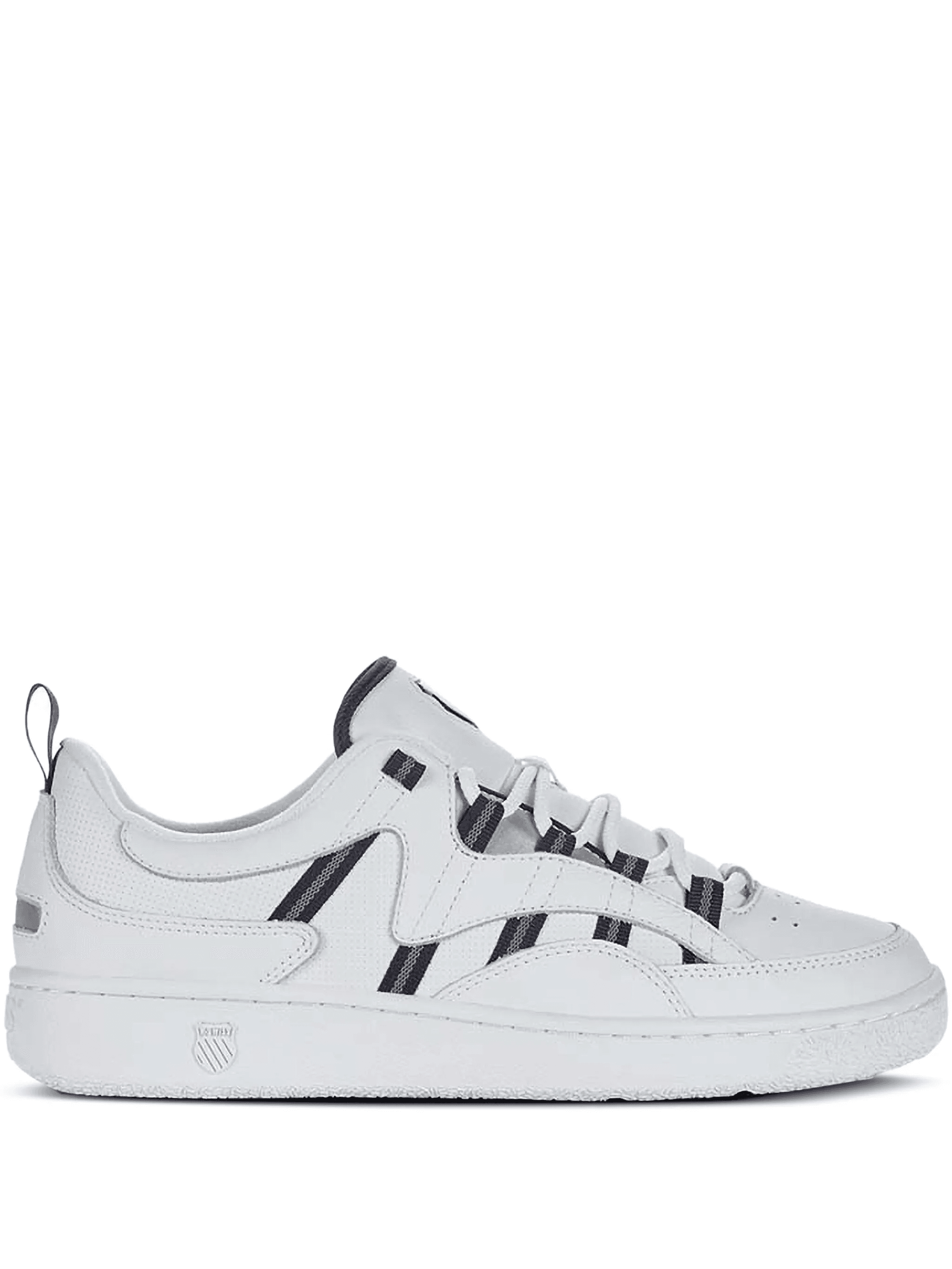 striped leather sneakers - Image 1