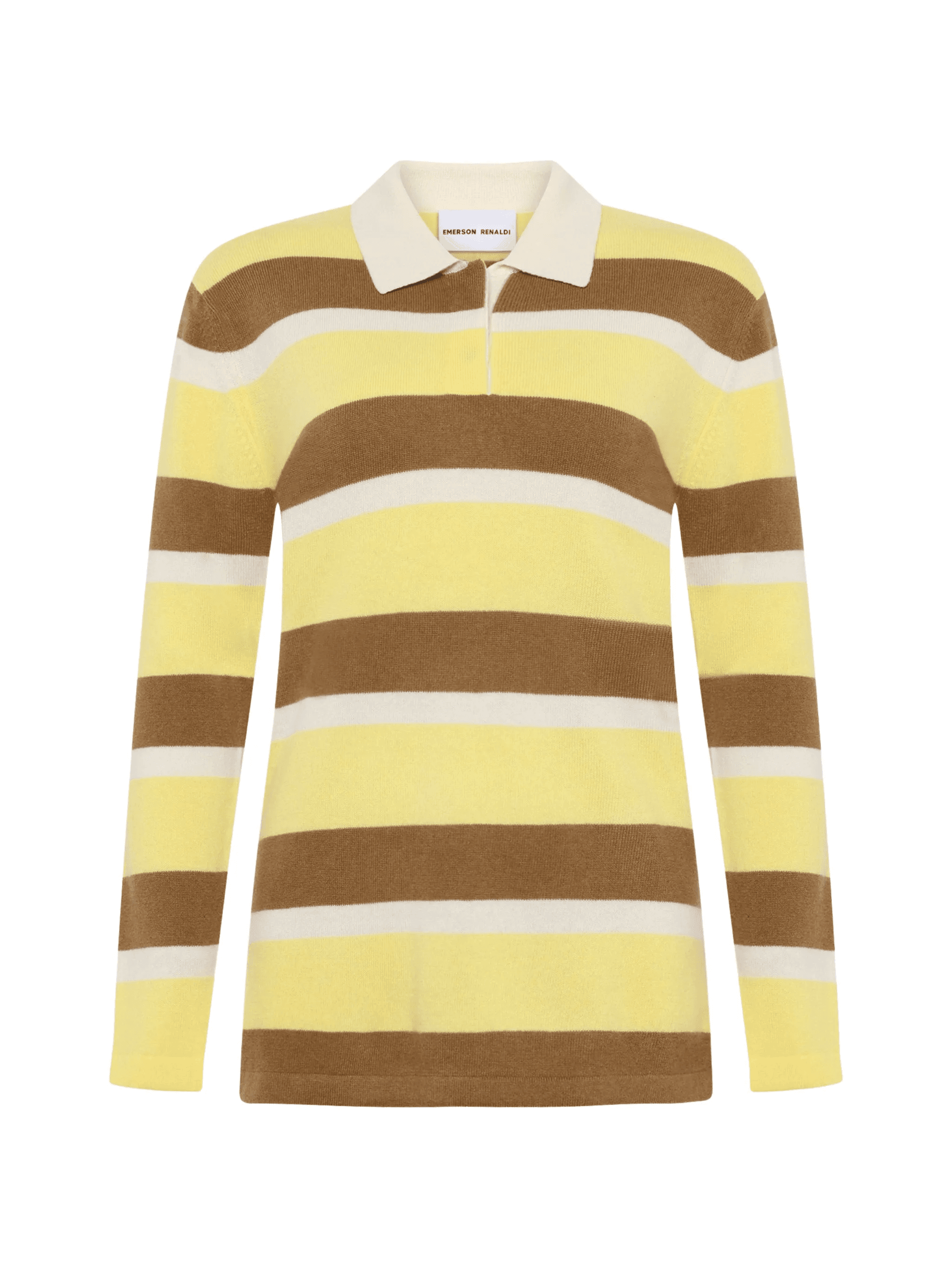 striped collared polo shirt - Image 1