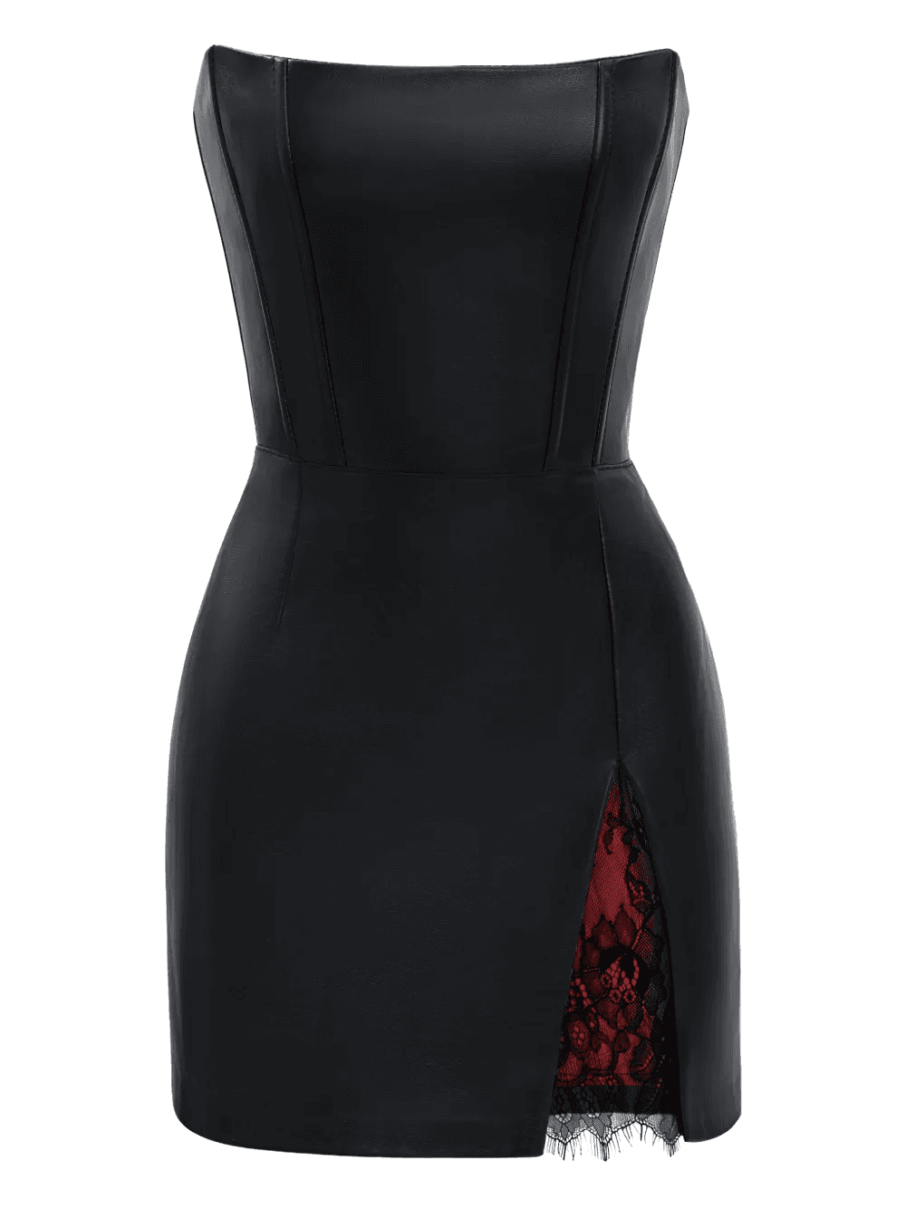 corset lace-trim mini dress - Image 1