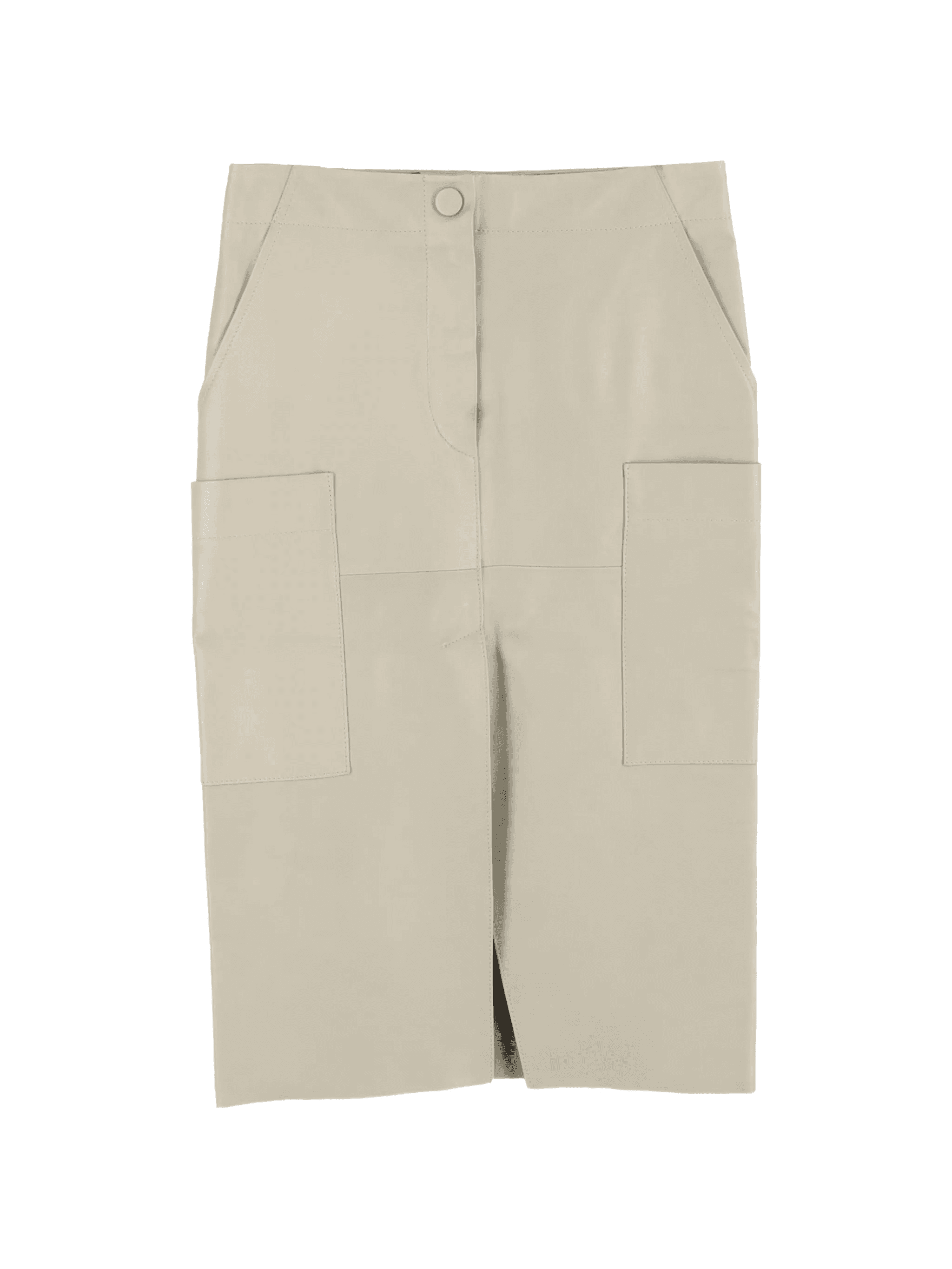 front-slit pockets midi skirt - Image 1