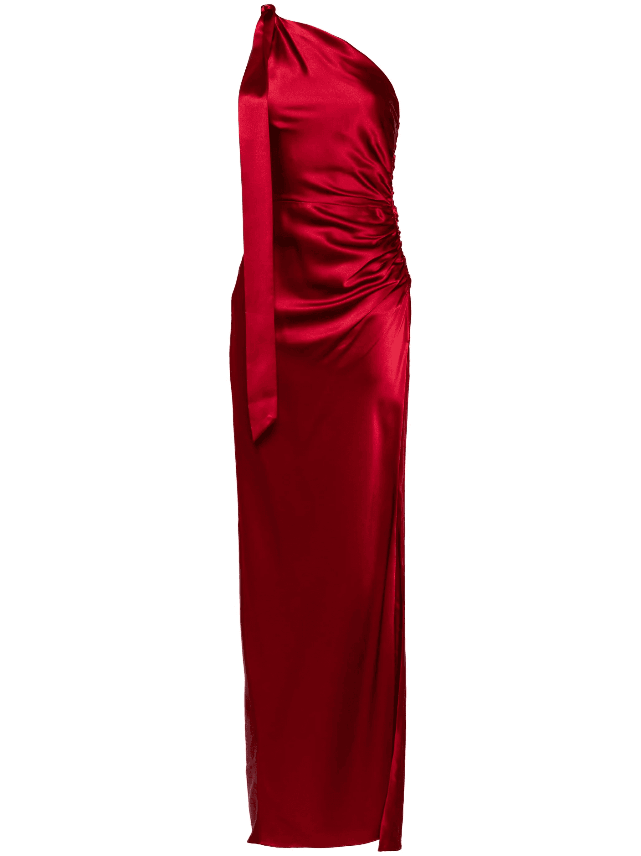asymmetric silk maxi gown - Image 1