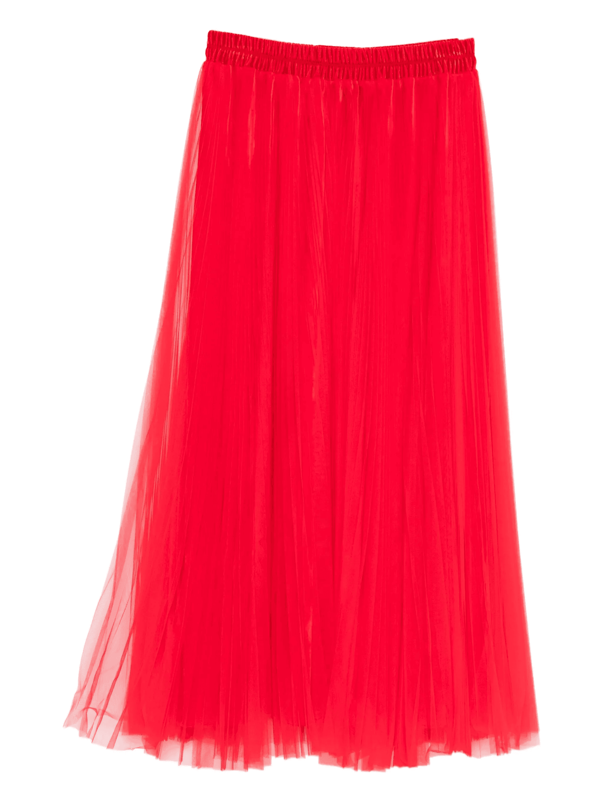 pleated-tulle midi skirt - Image 1