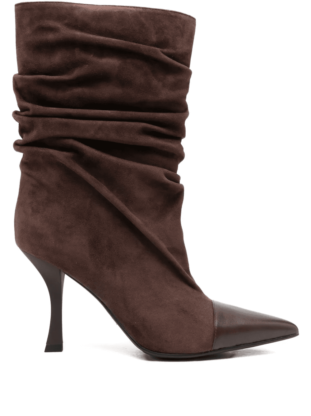 90mm pointed-toe ruched boots - Image 1