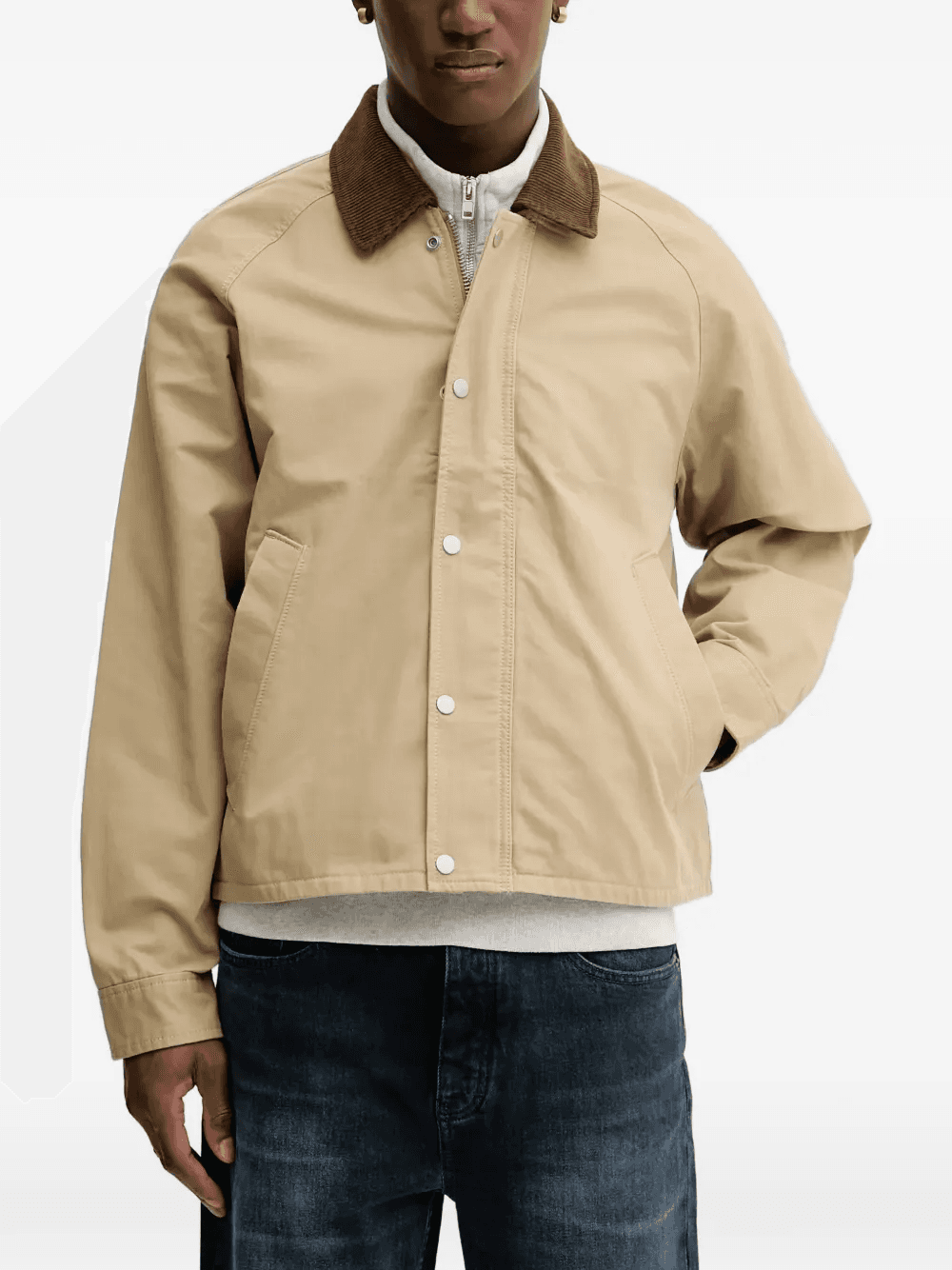 corduroy collar jacket - Image 1