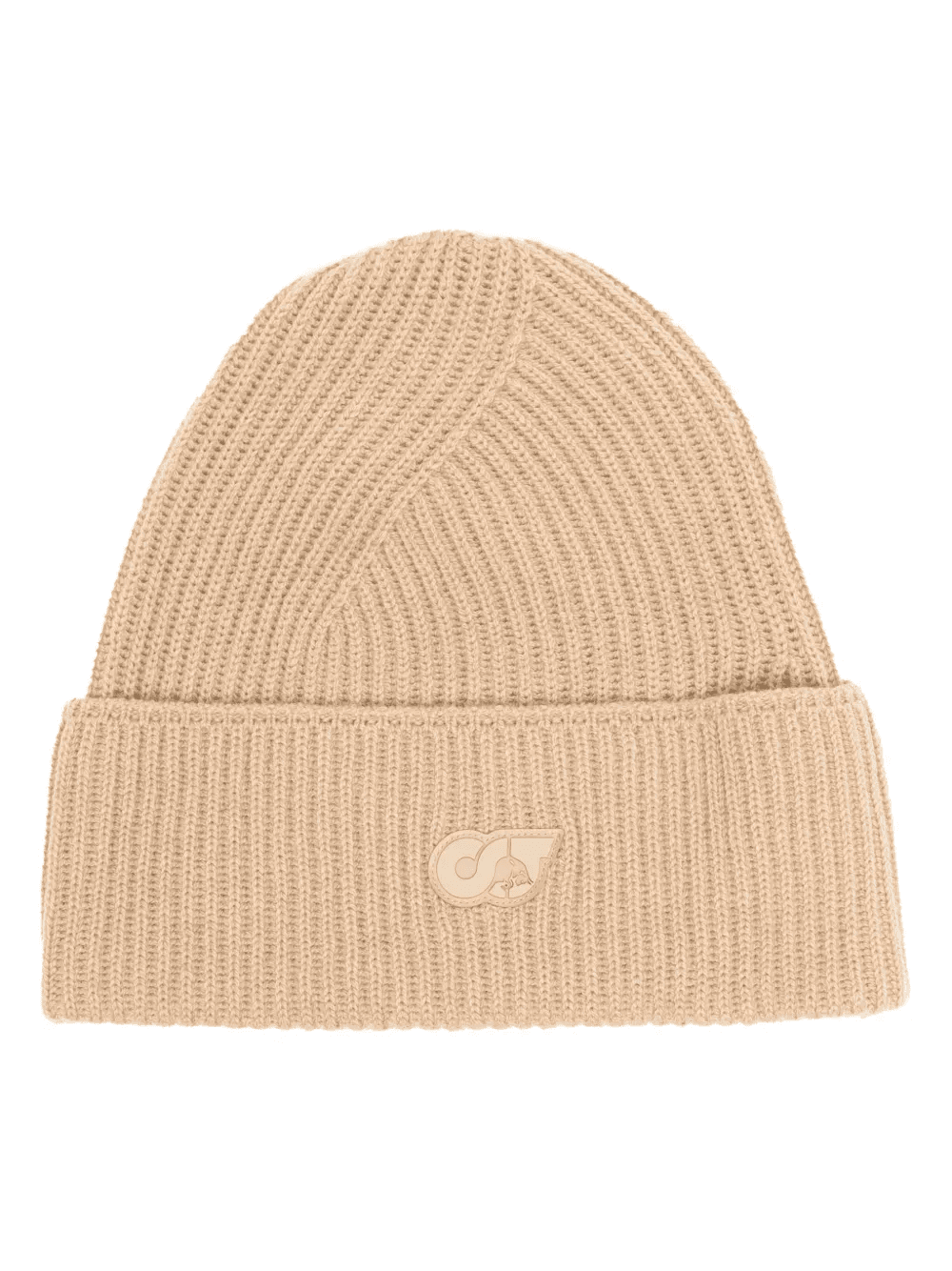 logo-patch ribbed-knit beanie - Image 1