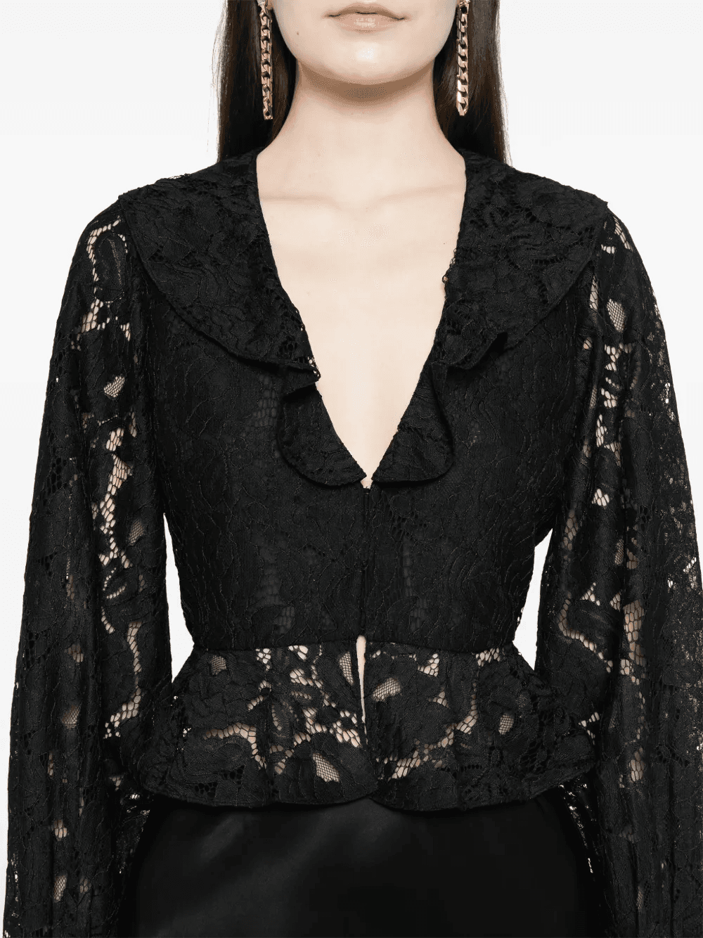 V-neck lace blouse - Image 1