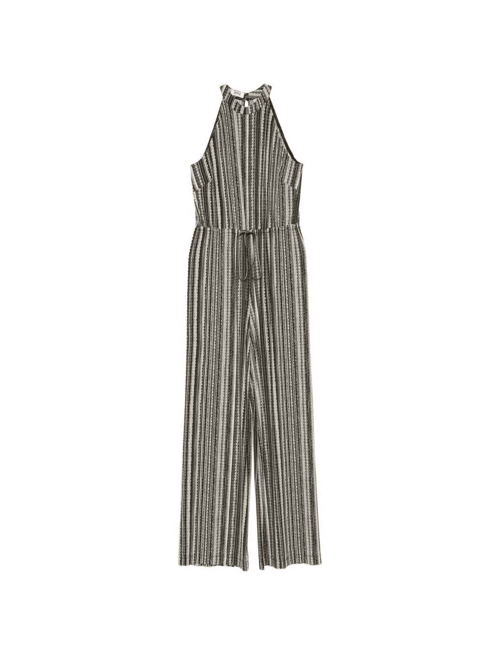 striped-pattern drawstring-waist jumpsuit - Image 1