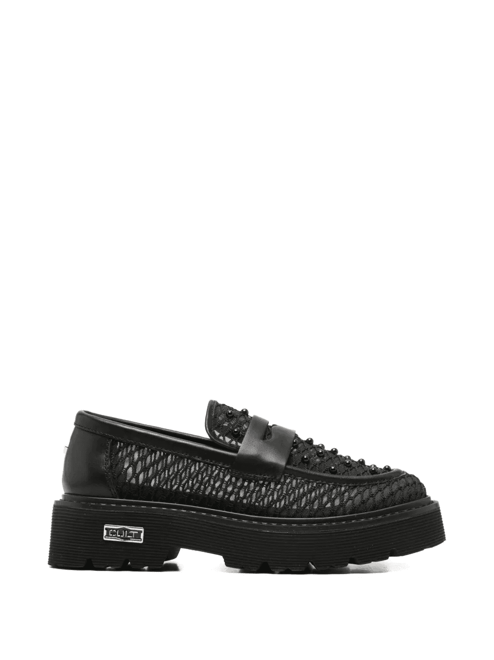 Slash beaded leather sneakers - Image 1
