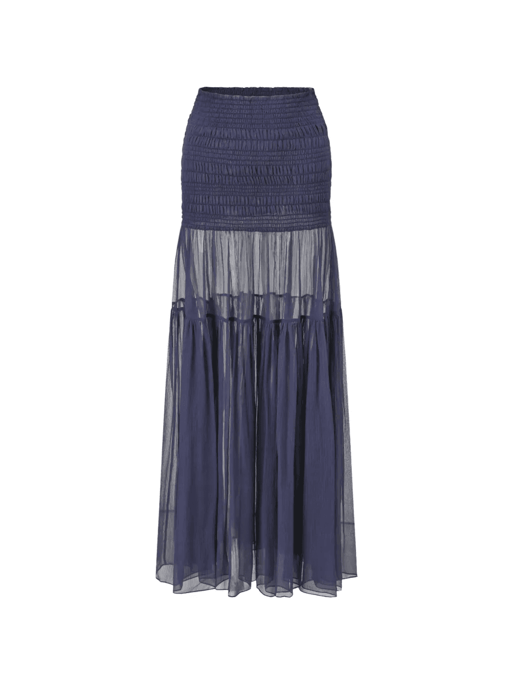 shirred tiered maxi skirt - Image 1