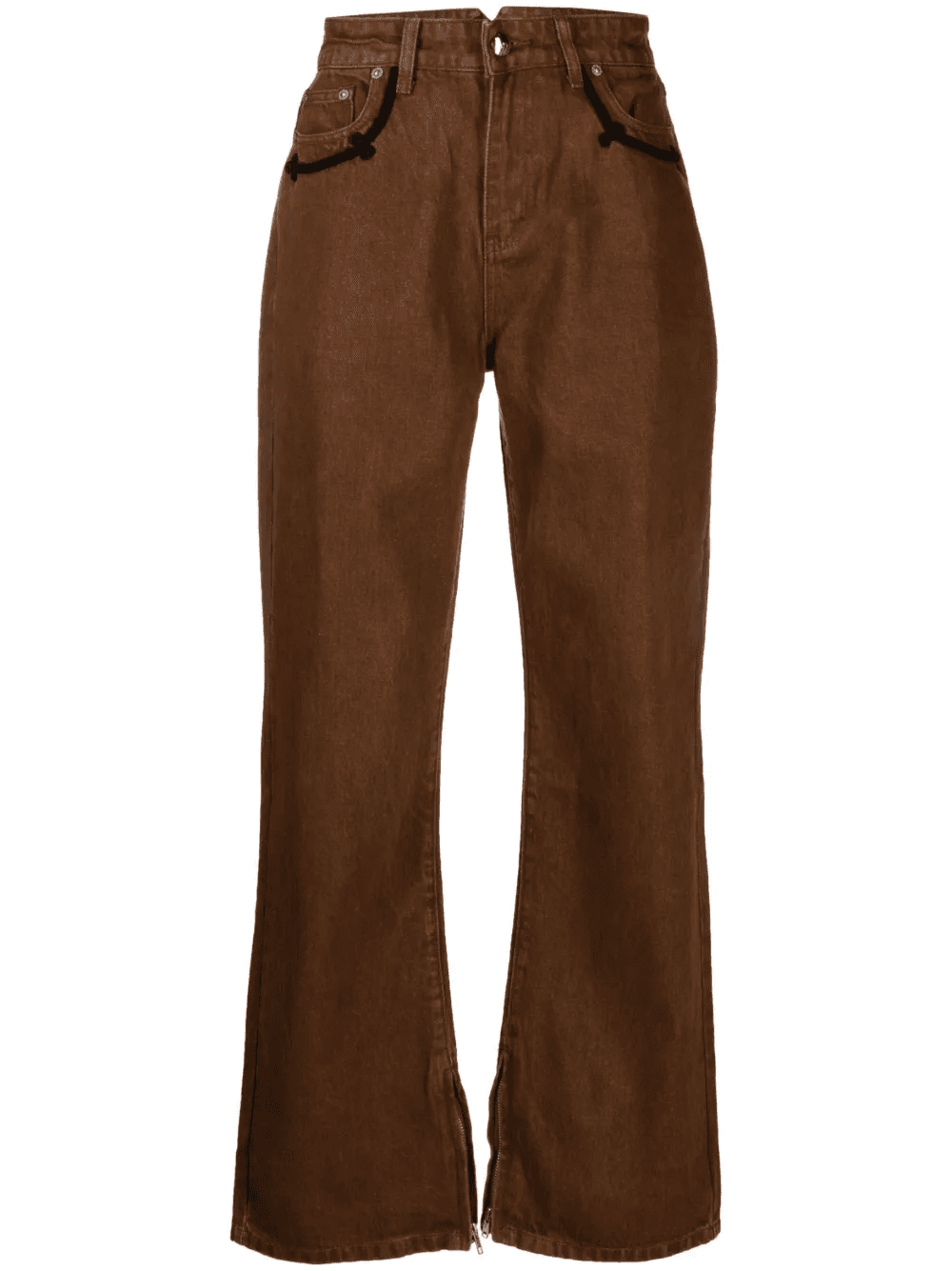 high-rise straight-leg trousers - Image 1
