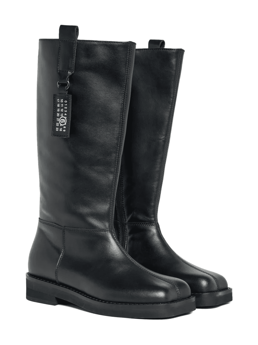 square-toe calfskin boots - Image 1