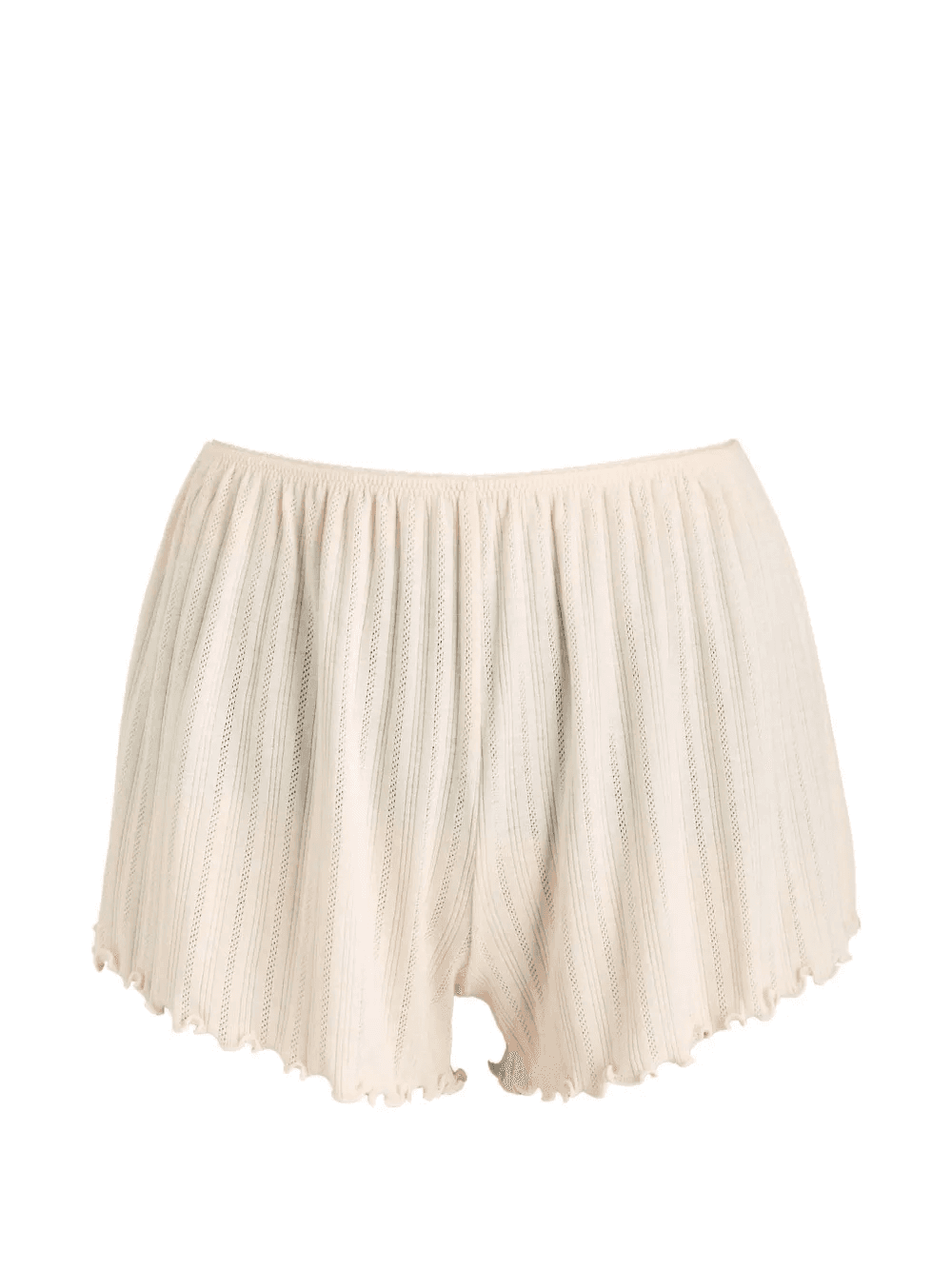 pointelle ruffled pajama shorts - Image 1