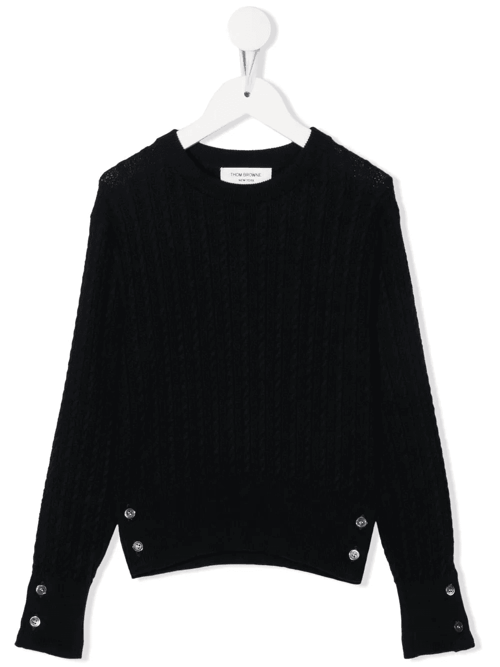 cable-knit long-sleeved pullover - Image 1