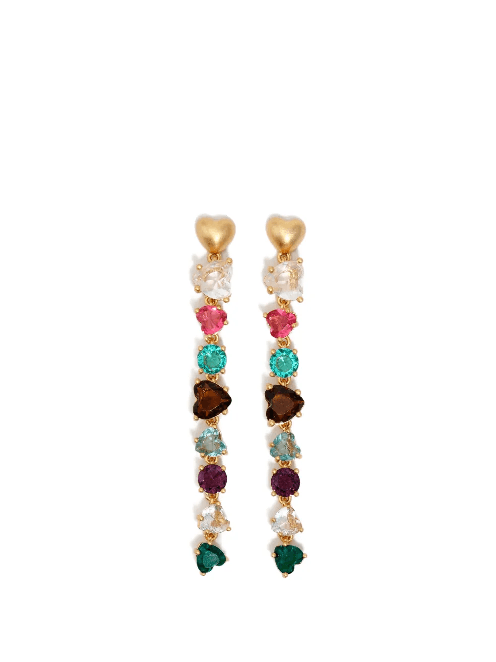 crystal-embellished drop earrings - Image 1