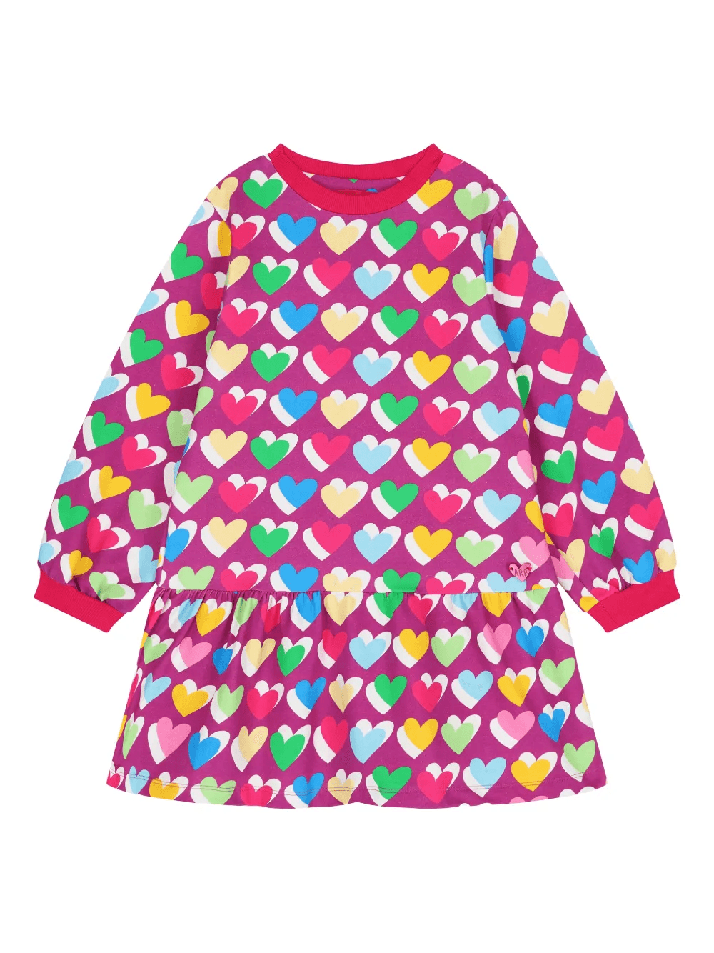 heart-pattern ruffled dress - Image 1