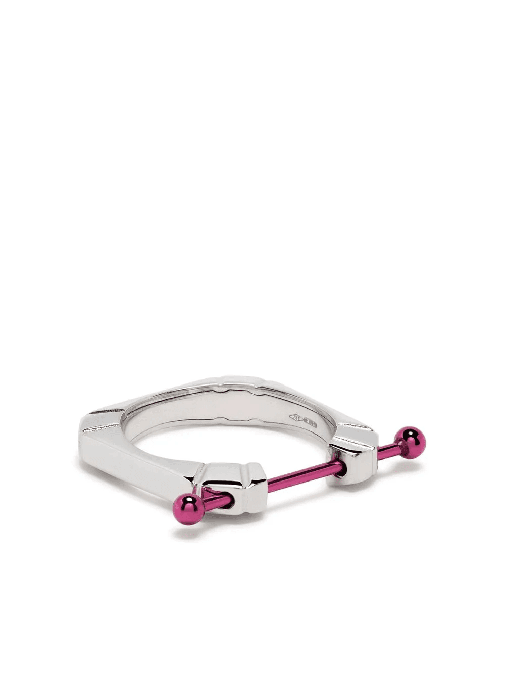 18kt white gold Square Hug ring - Image 1