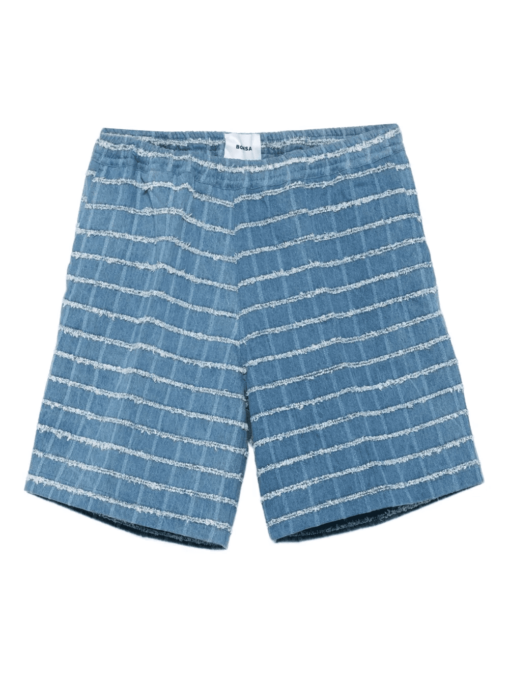 check denim shorts - Image 1