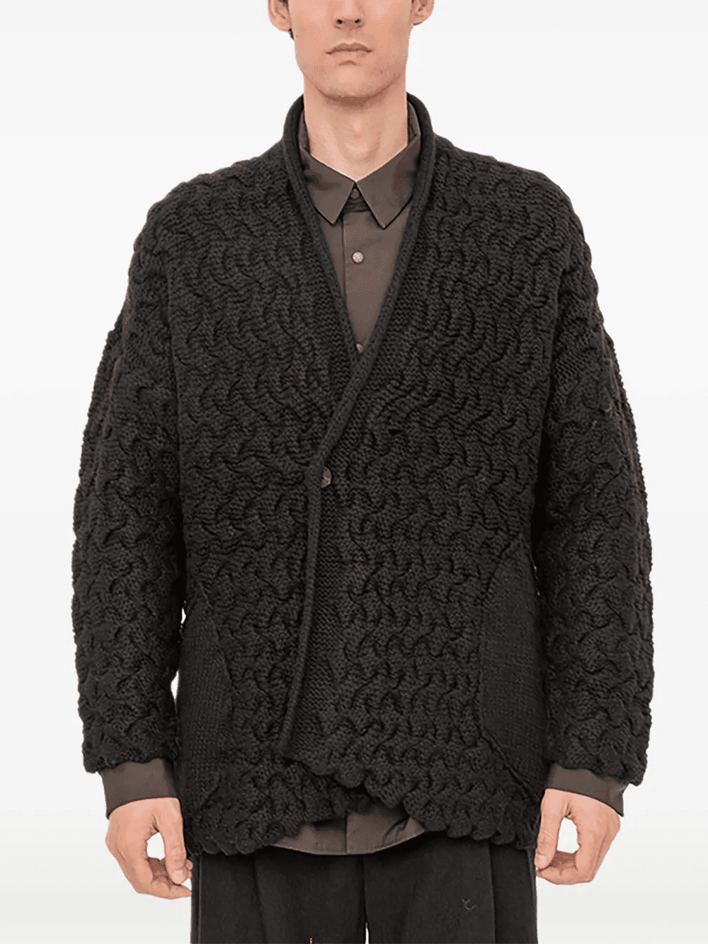 textured cardigan - Image 1