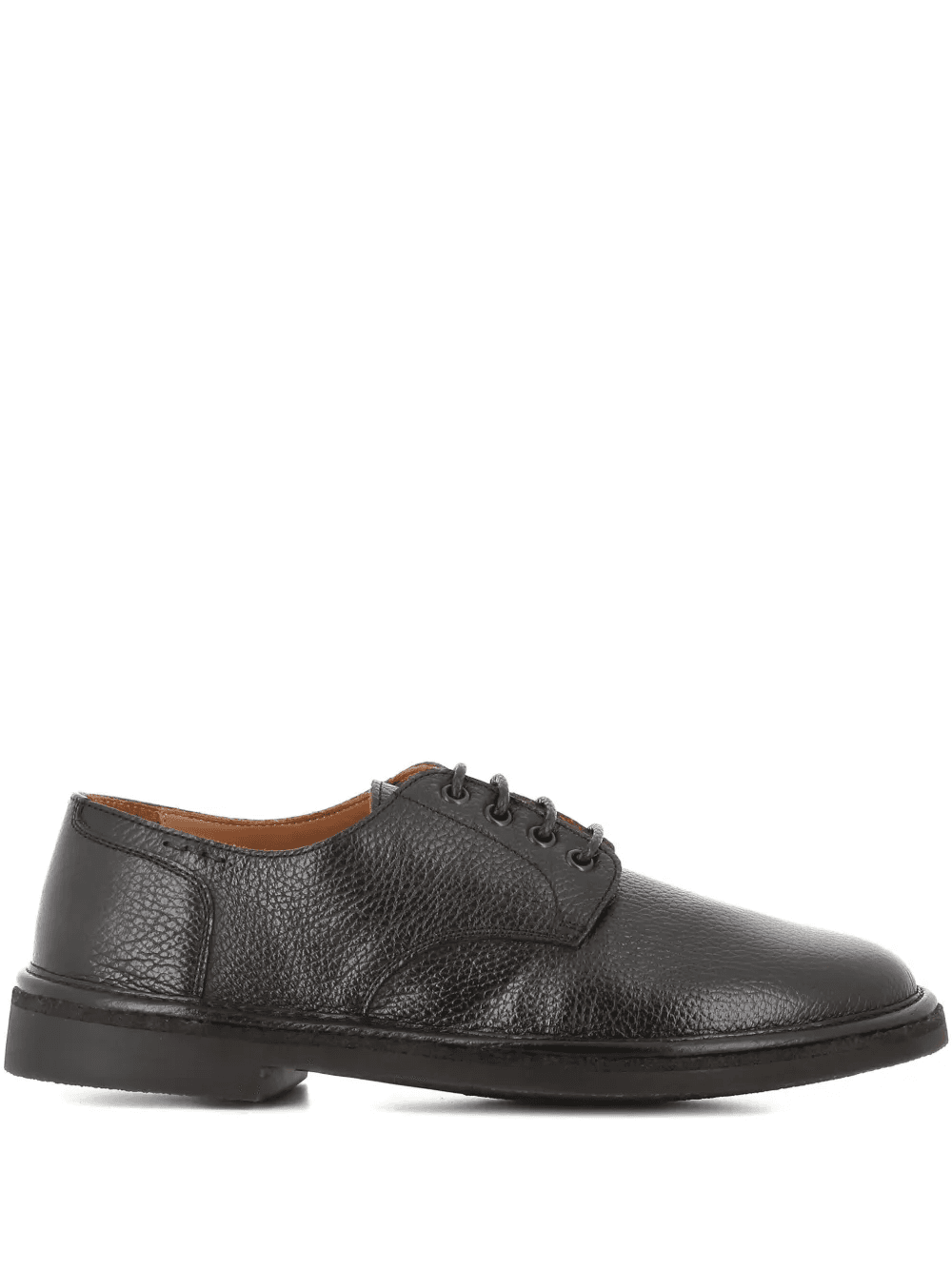 textured leather derby shoes - Image 1