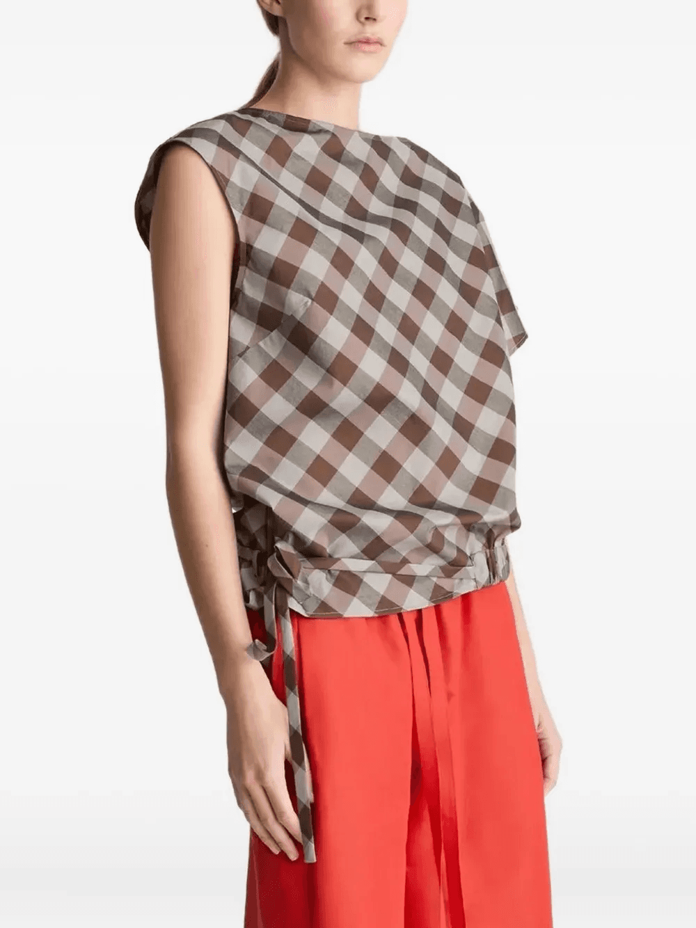 Teresa check-pattern blouse - Image 1