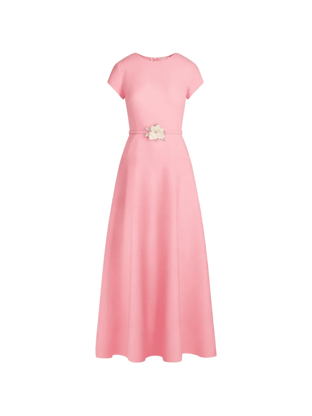 belted short-sleeve midi dress - Image 1