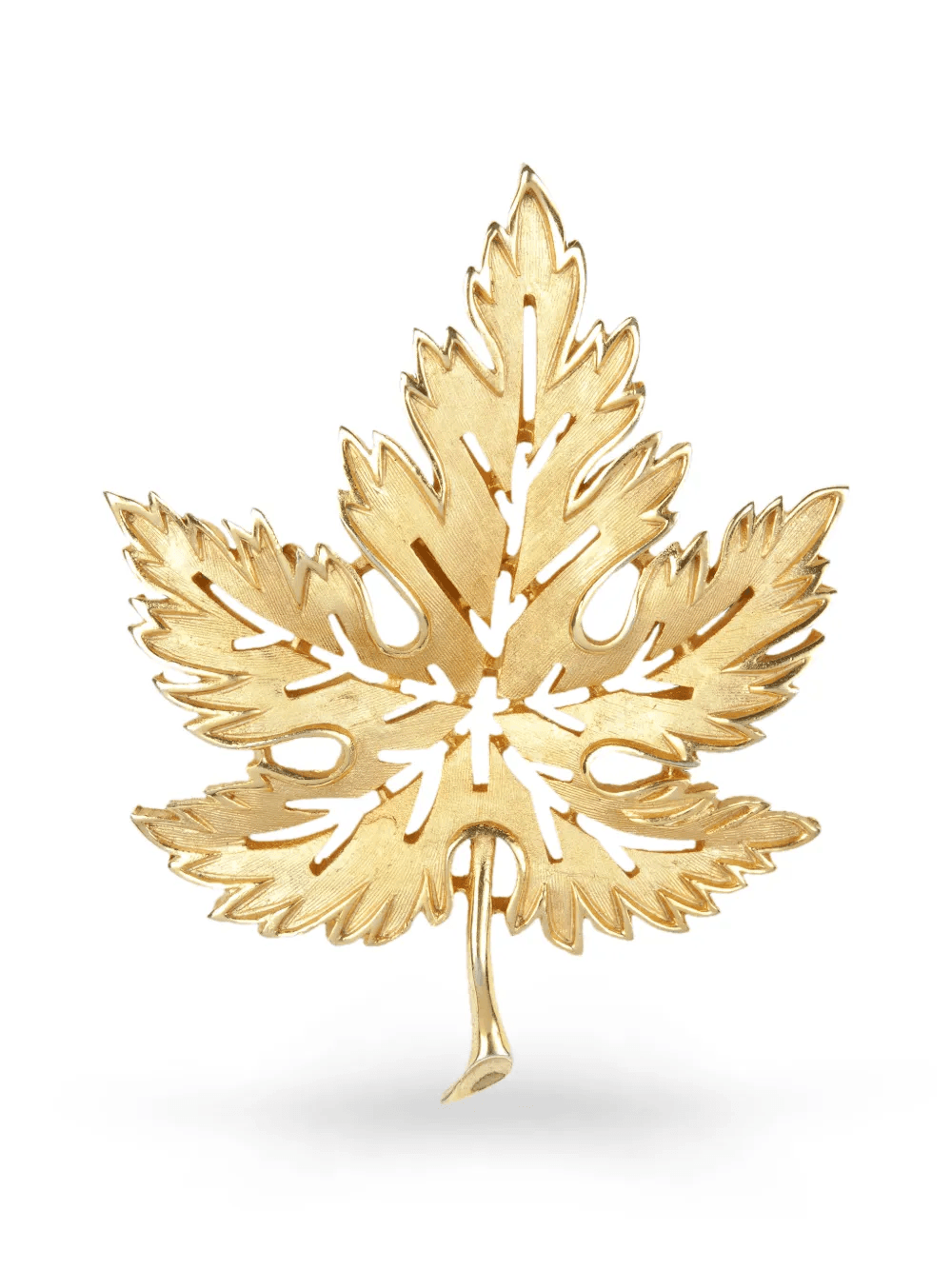 1960s leaf brooch - Image 1