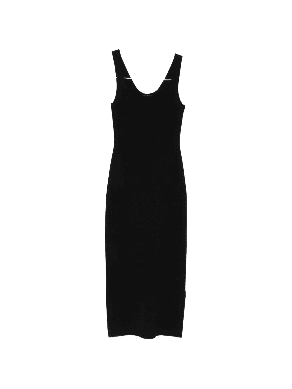 ribbed-knit square-neck dress - Image 1