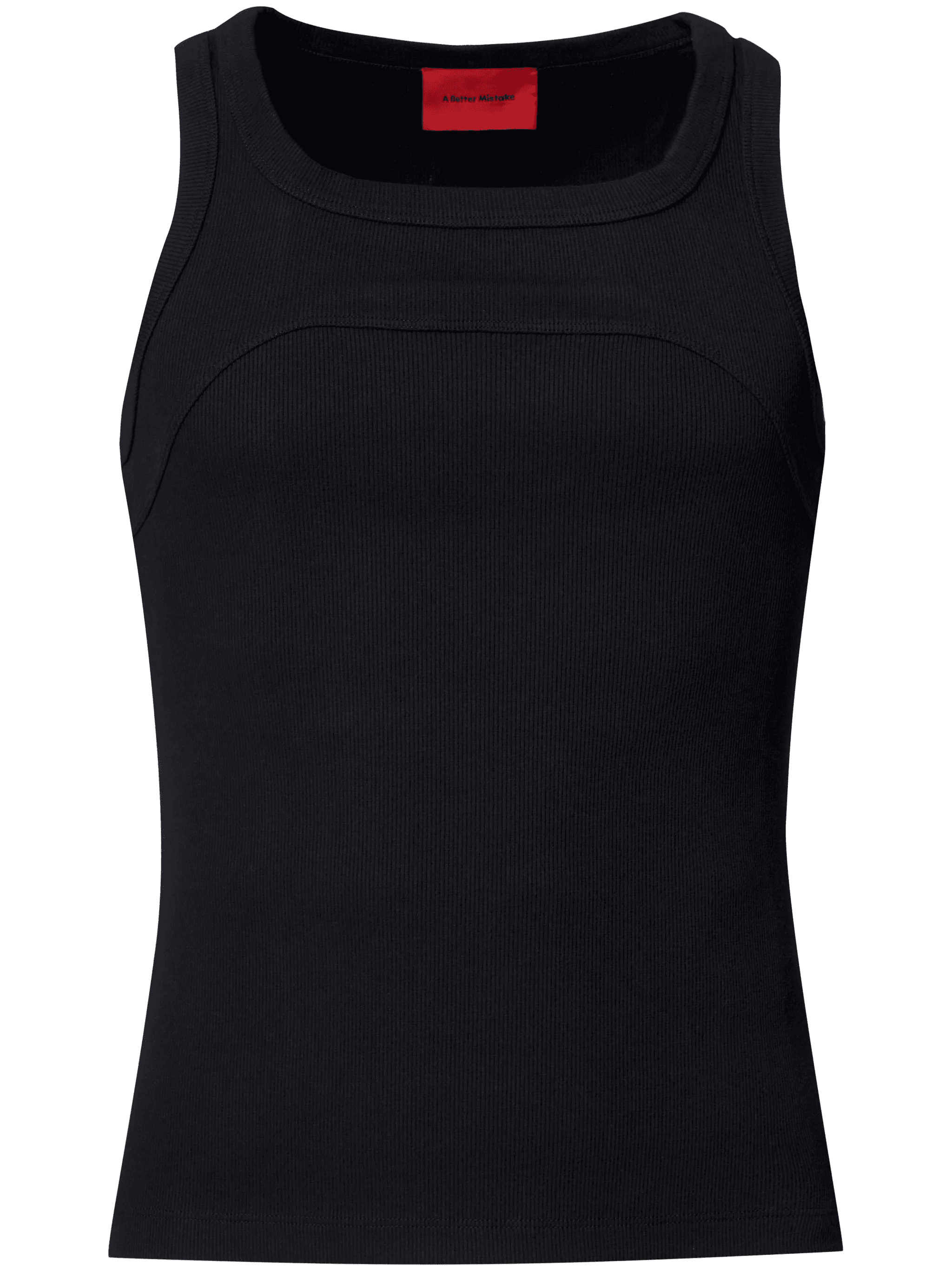 Exposed ribbed tank top - Image 1