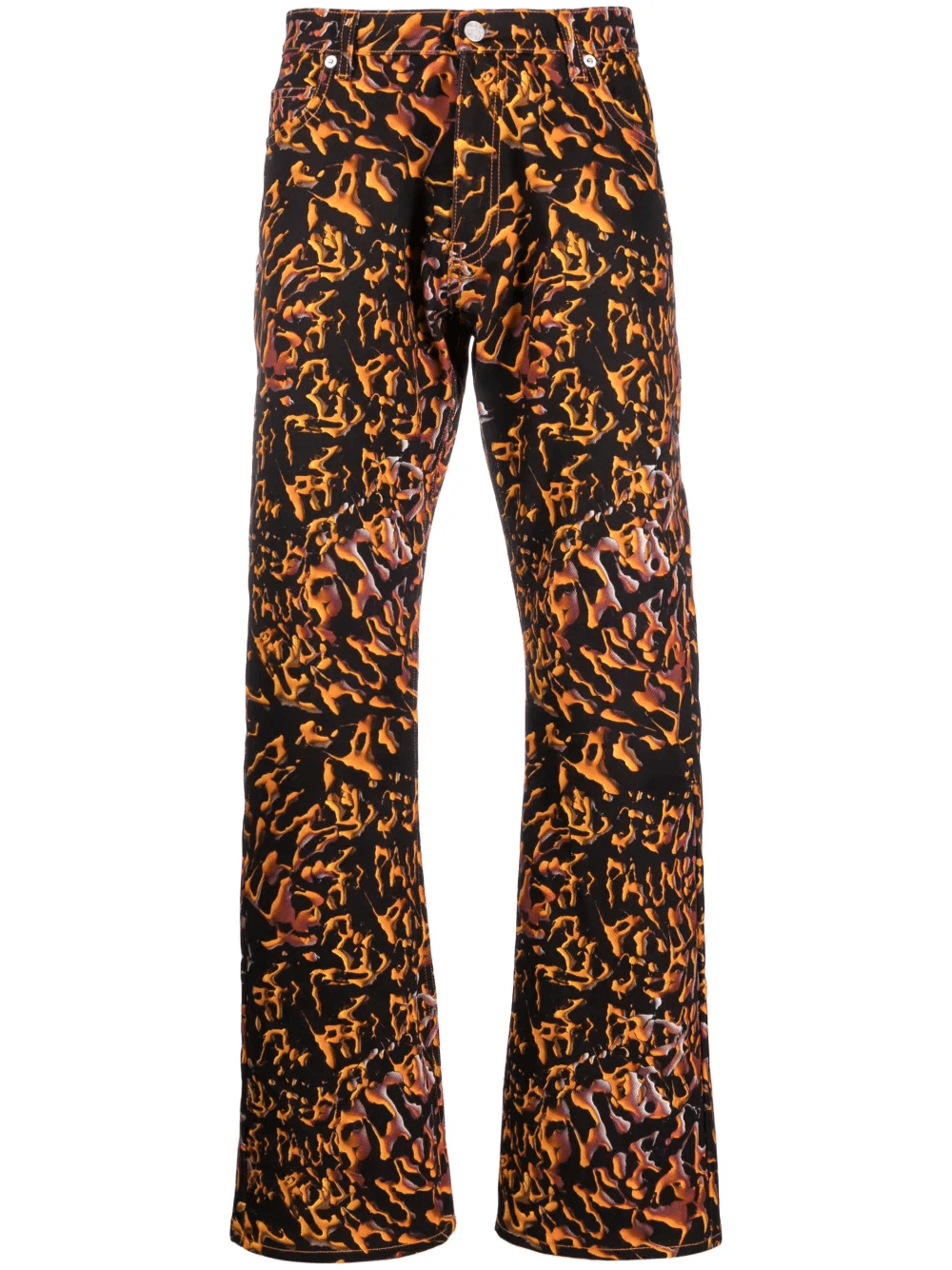abstract-print straight-leg trousers - Image 1