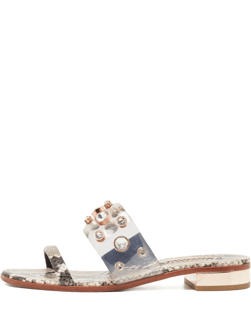 Dina leather flat sandals - Image 1