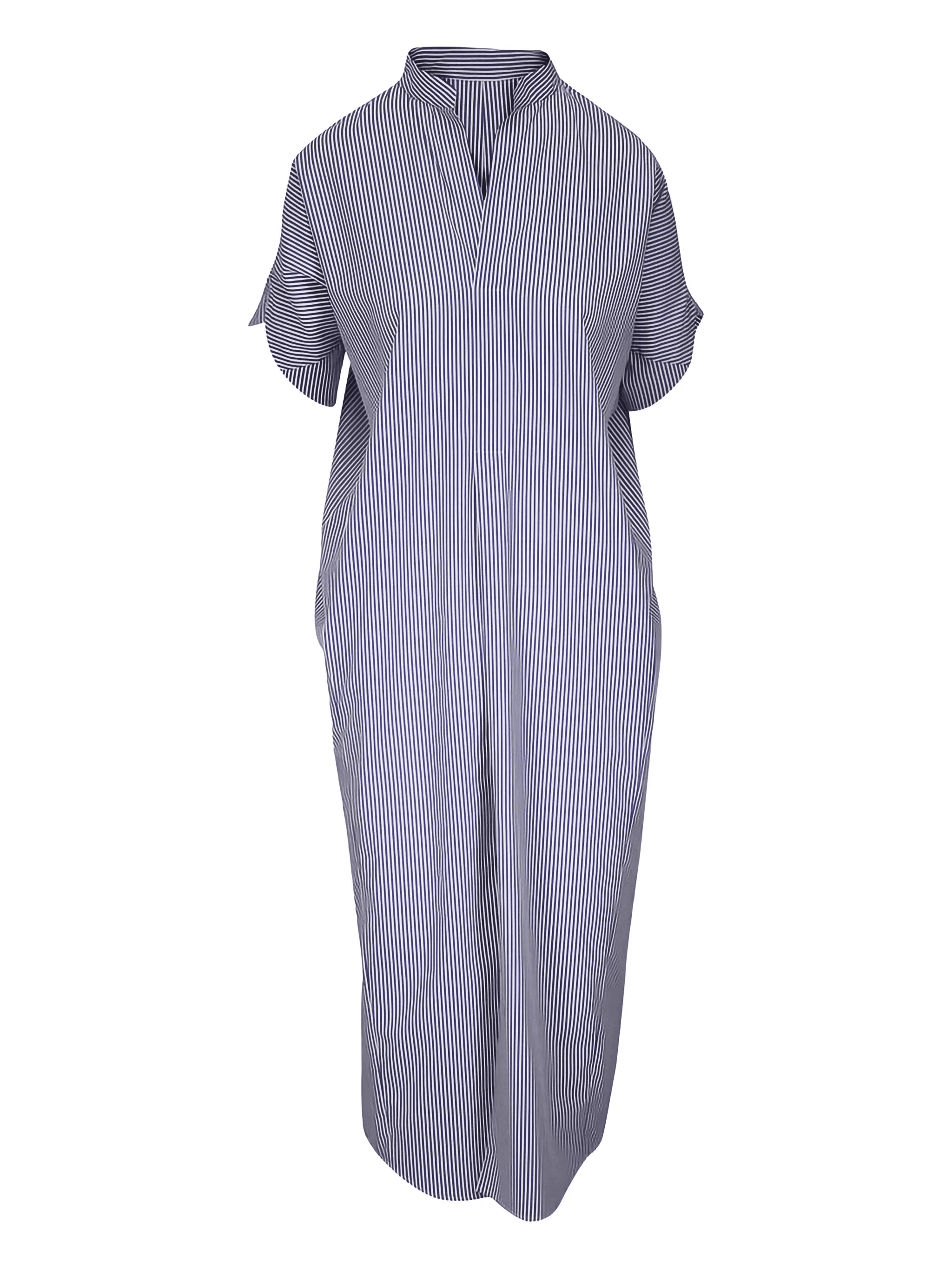 Aissa striped-pattern midi dress - Image 1