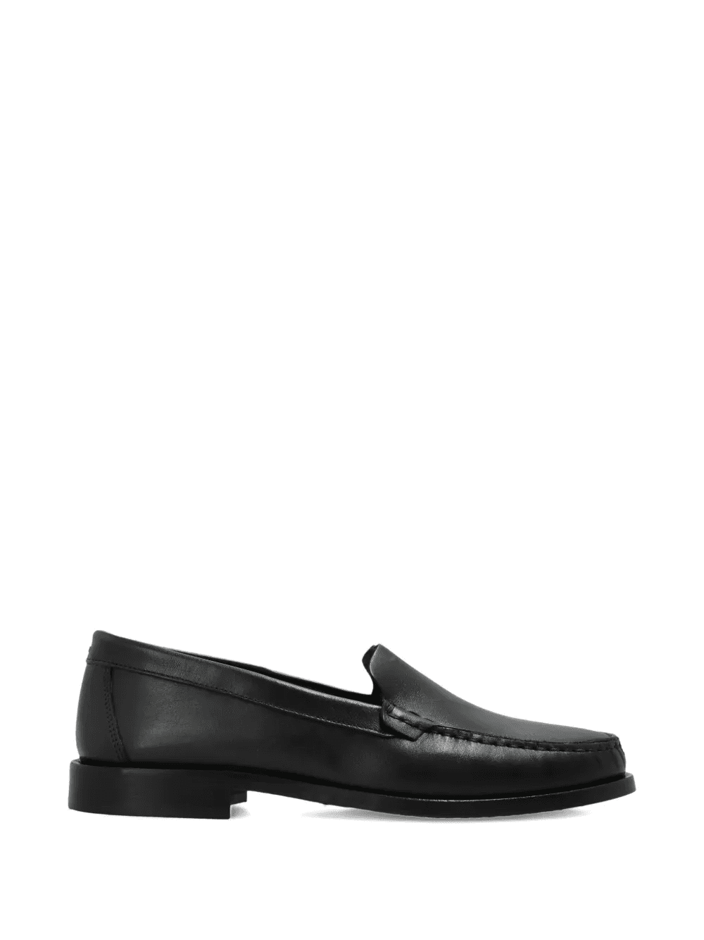 block-heel leather loafers - Image 1
