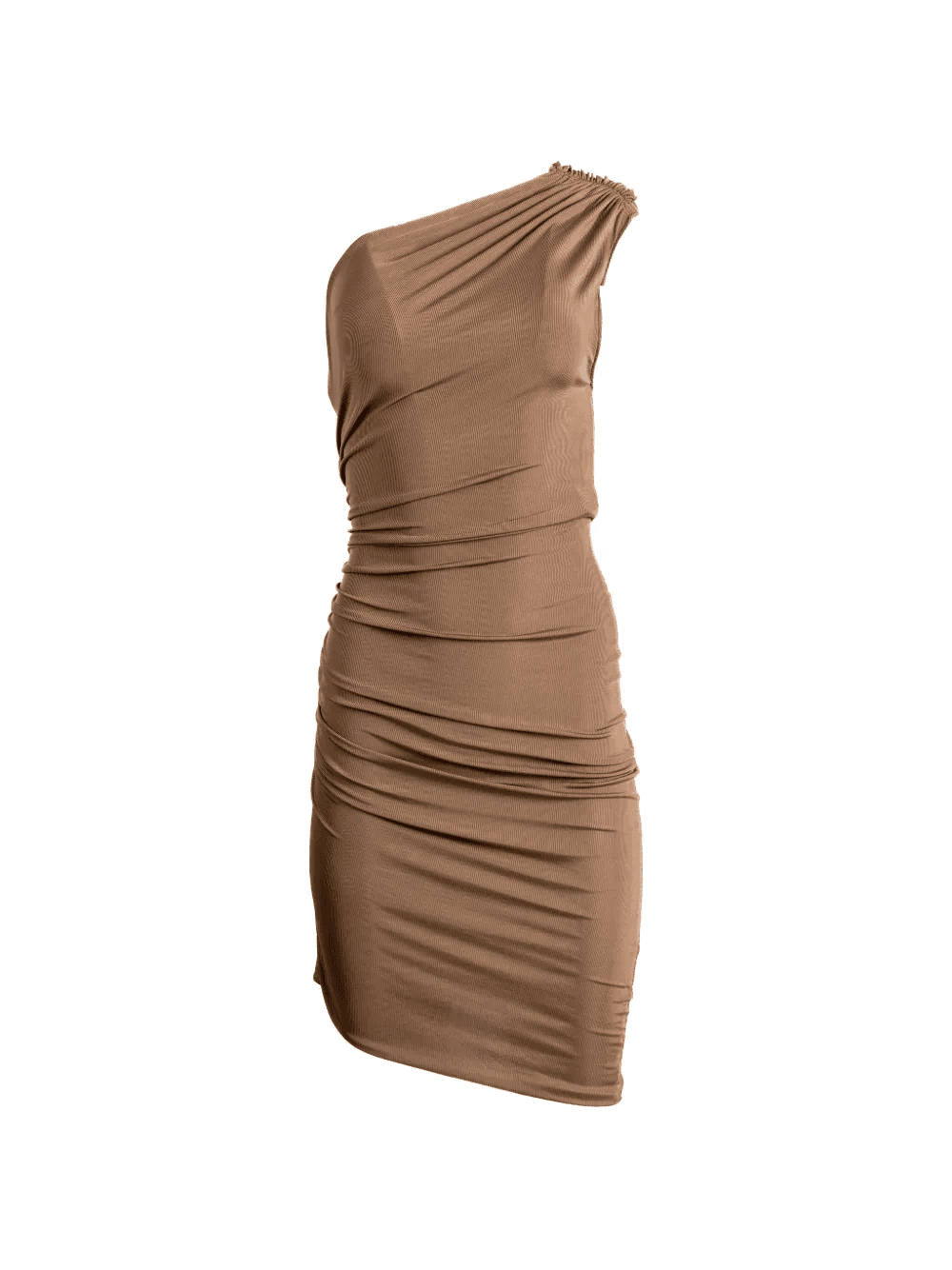 one-shoulder gathered mini dress - Image 1