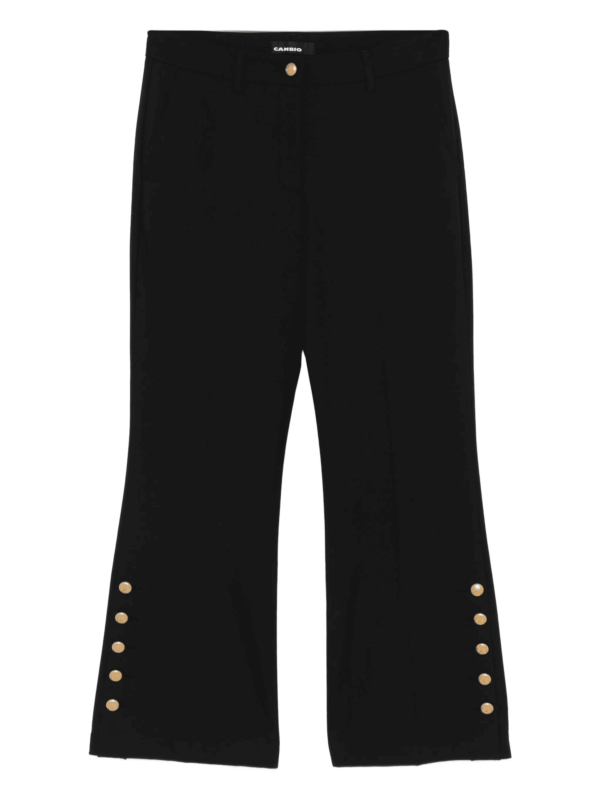 button-detailed flared trousers - Image 1