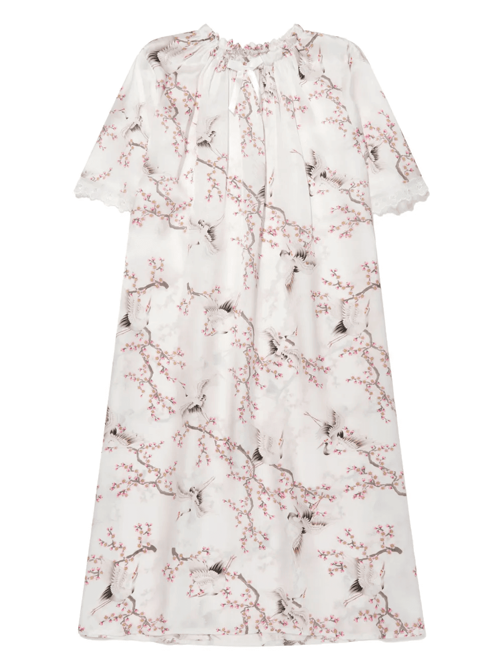Antonia bird-print silk nightdress - Image 1