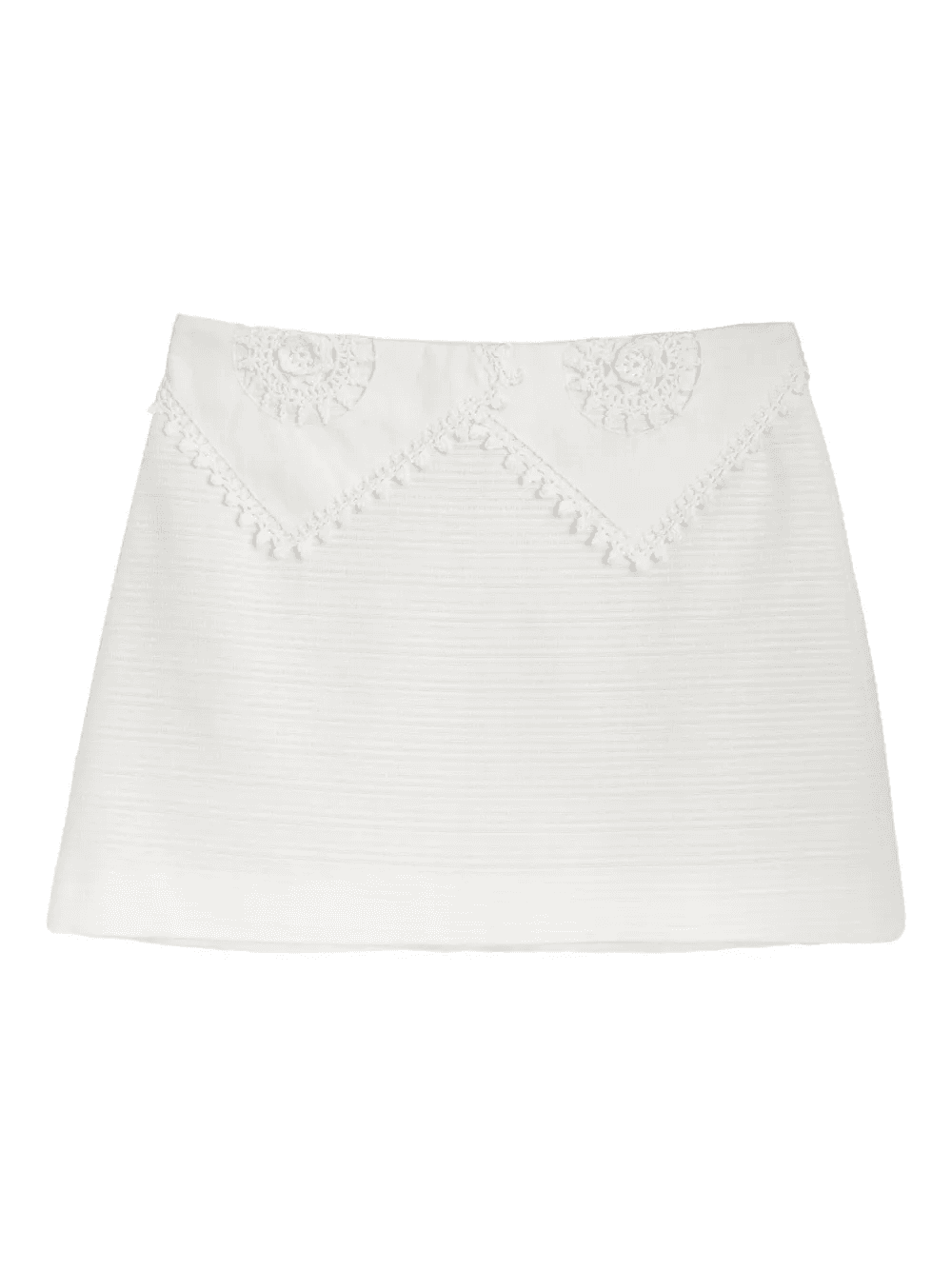 lace-trimmed cotton mini skirt - Image 1