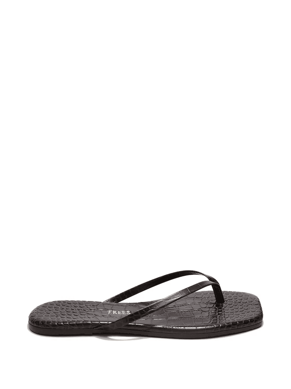 lily square croc effect flip-flops - Image 1